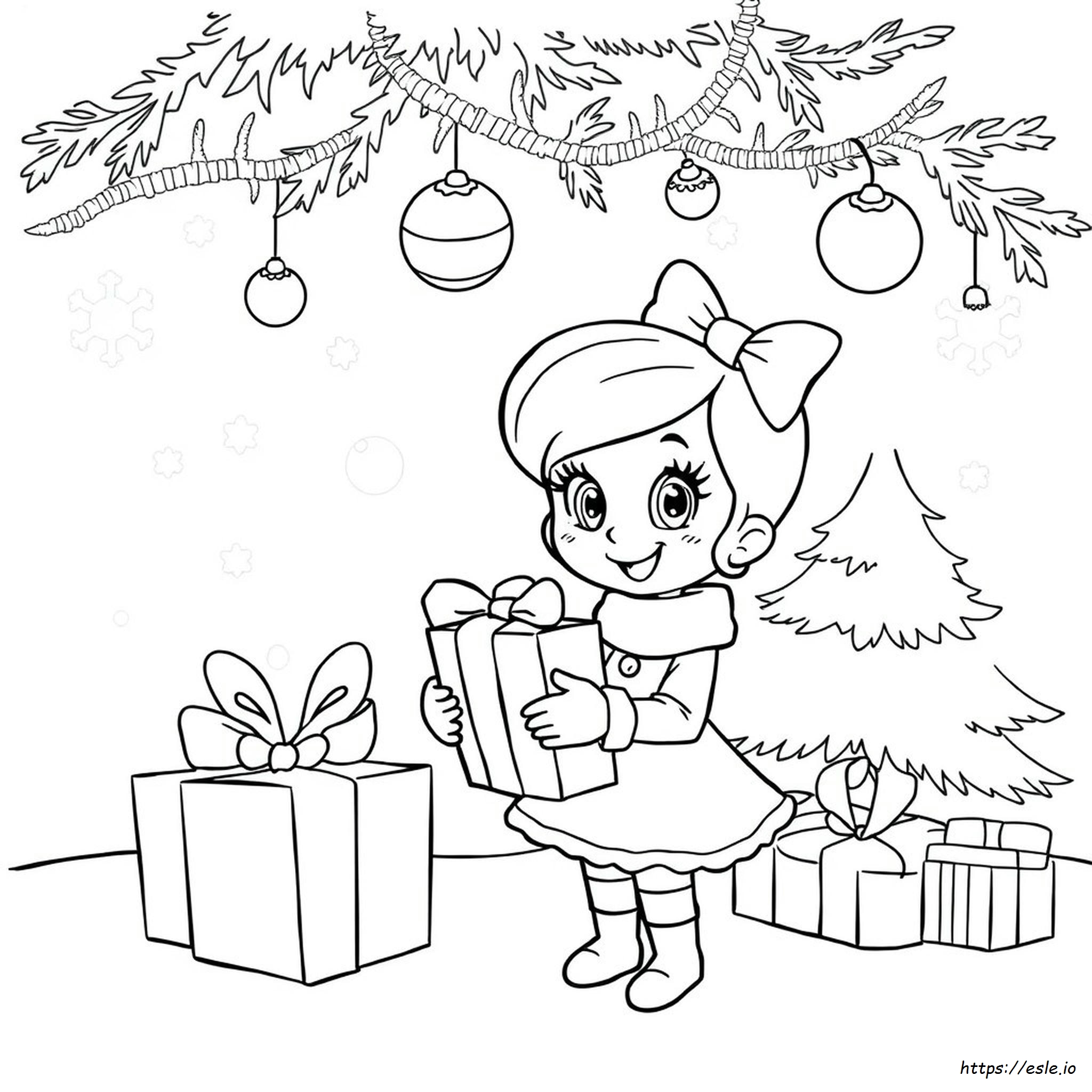 Gambar Mewarnai Bobbie Goods Natal Gratis