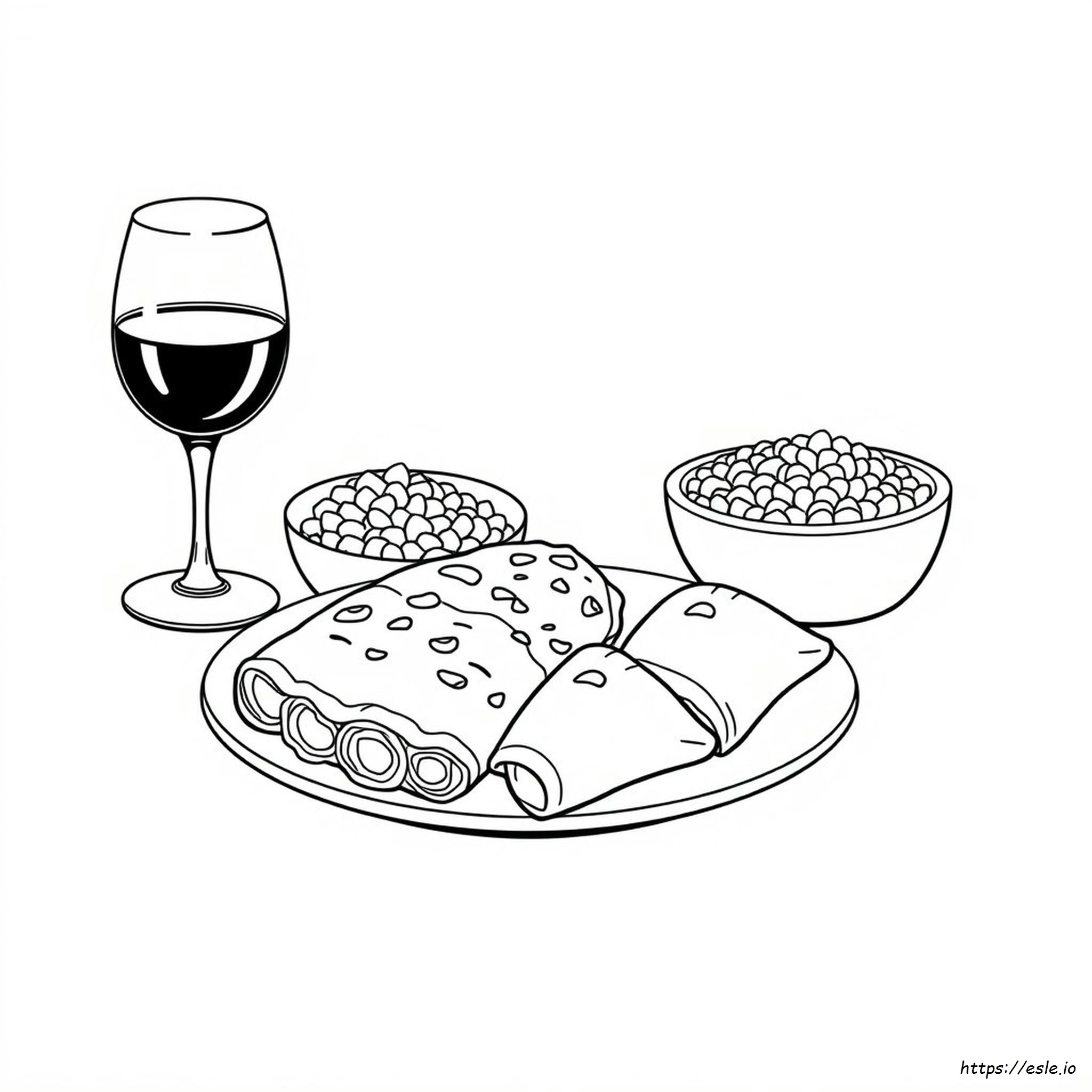 Spanish Food Coloring Page
