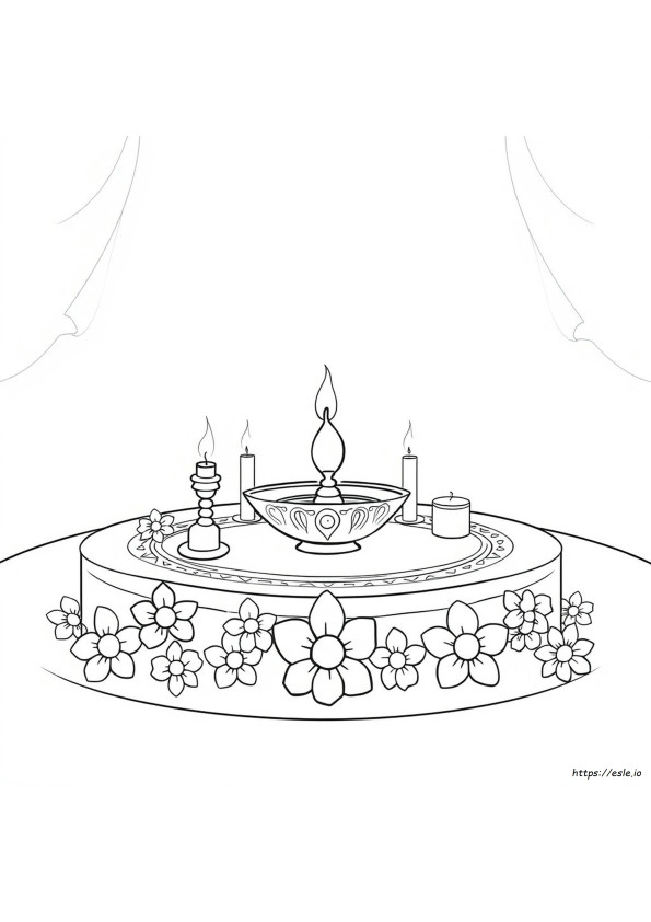 Drawing Diya Colouring