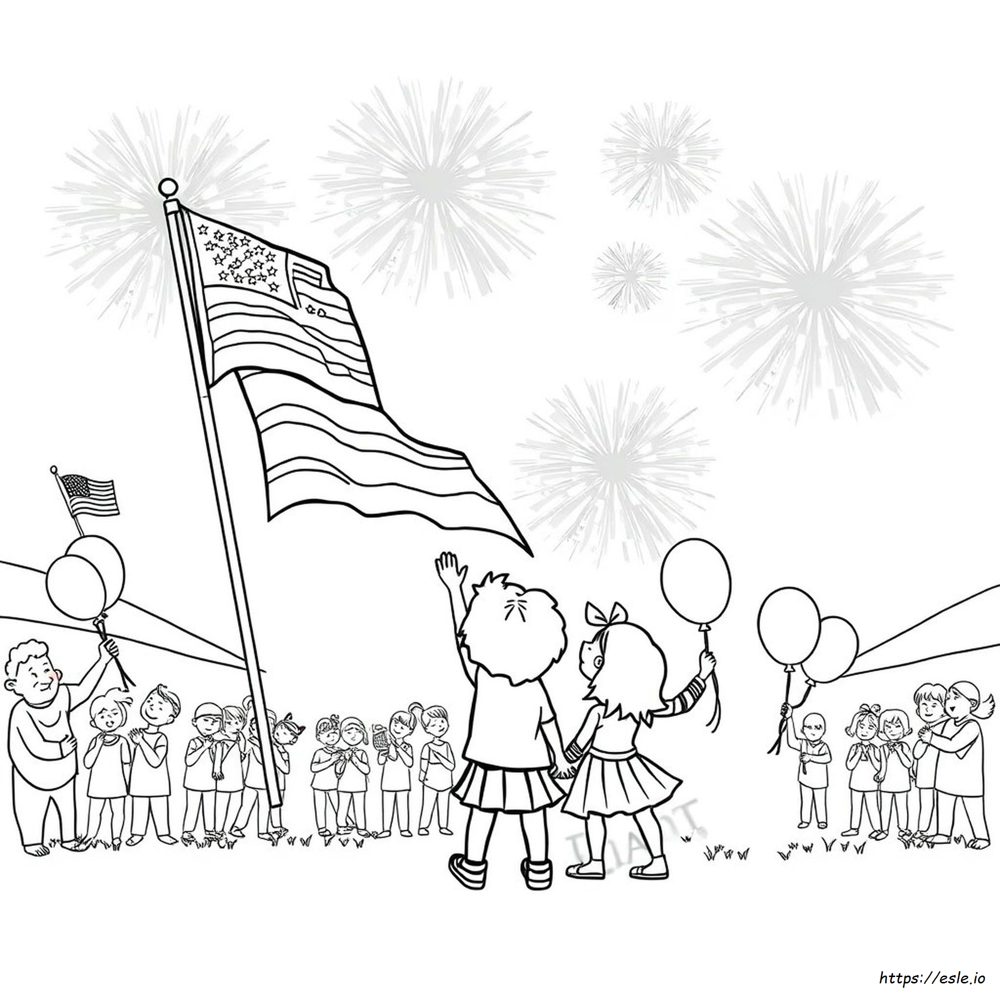 Coloriage 4 Juillet Gratuit À Imprimer Pour Les Tout-Petits