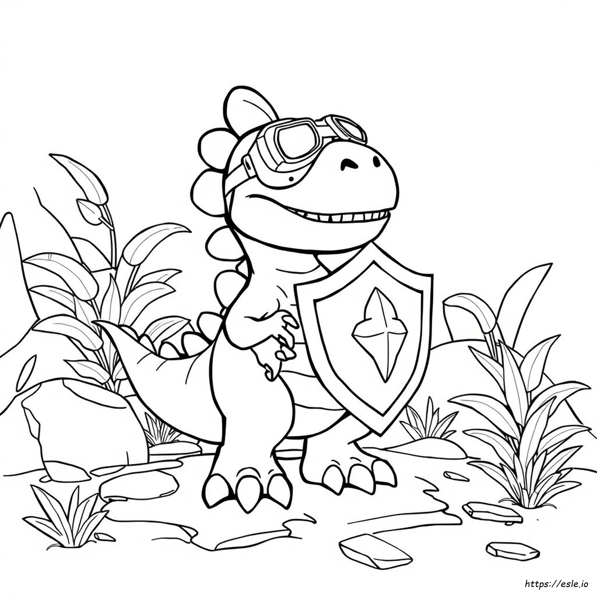 Goo Jit Zu Dino Power Coloring Page - Free Printable PDF