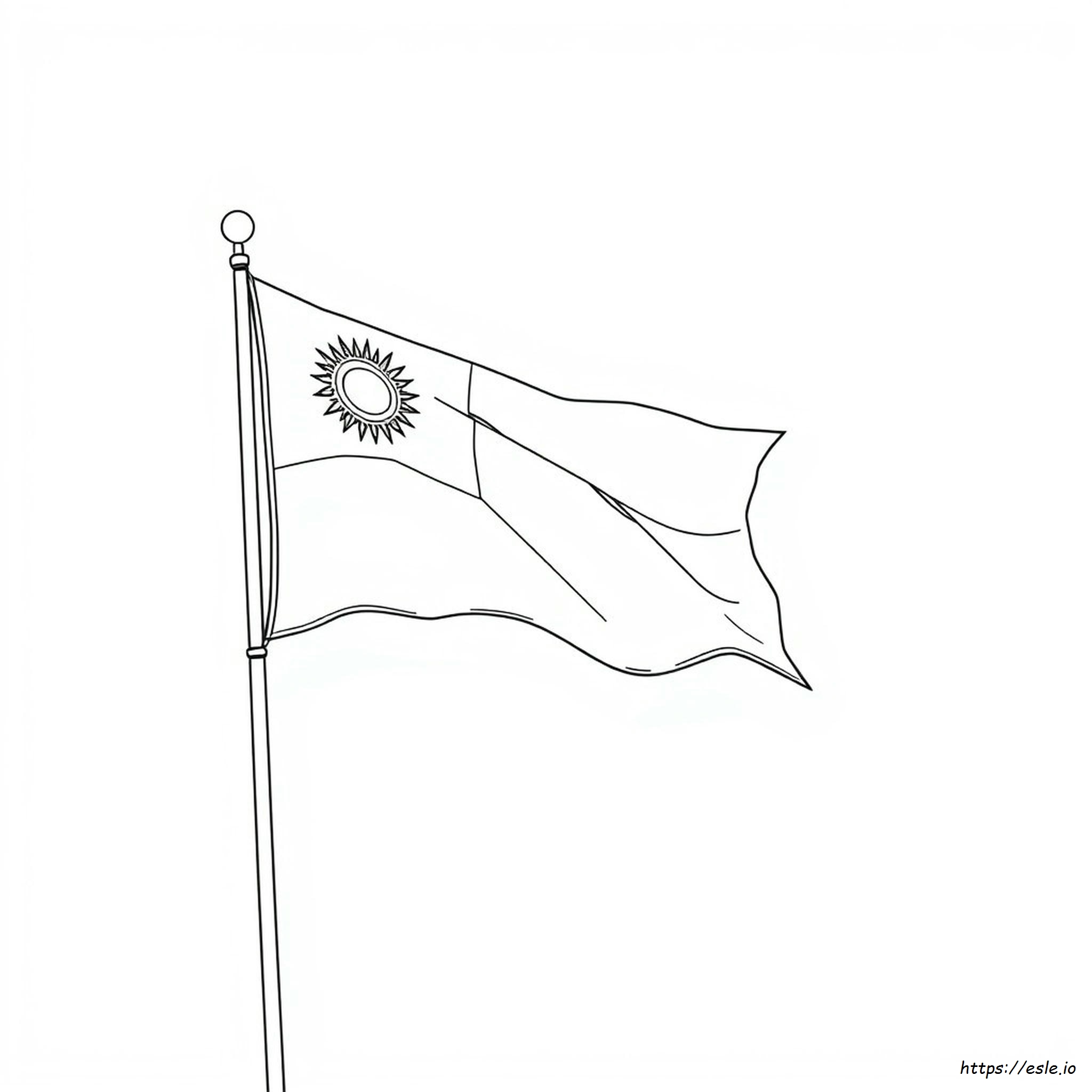 Bandiera Del Madagascar Da Colorare - Stampa Gratis PDF