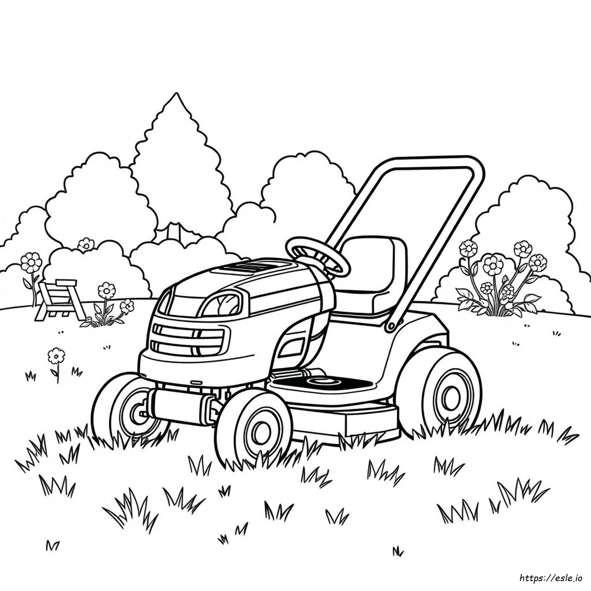 Lawn Mower Coloring Pages Free