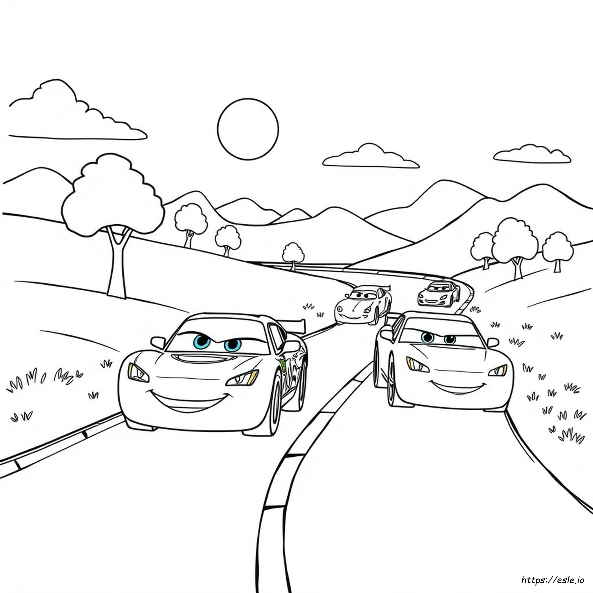 Cars 3 Colouring - free printable coloring page