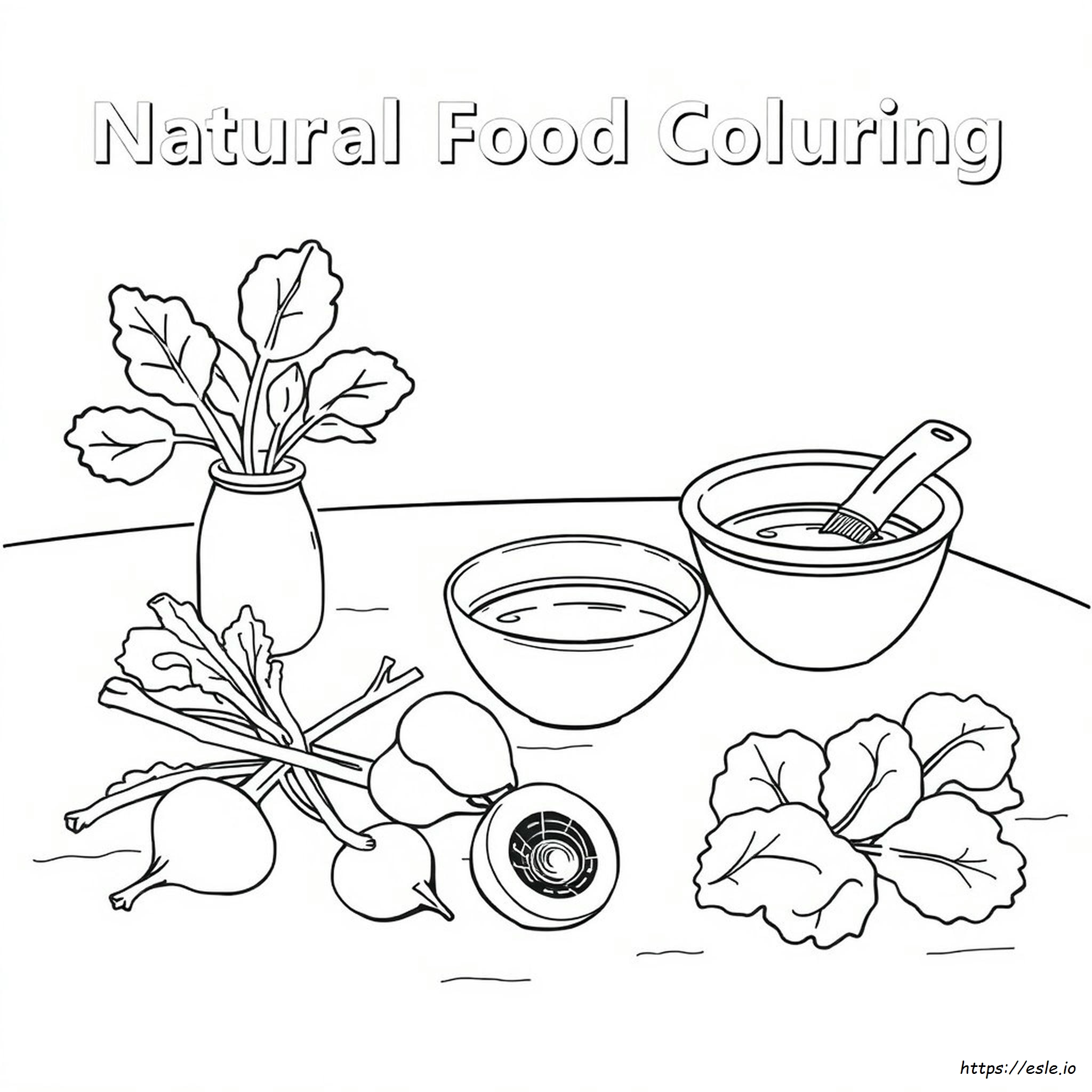 Dibujo para Colorear Receta de Colorante Alimentario Natural
