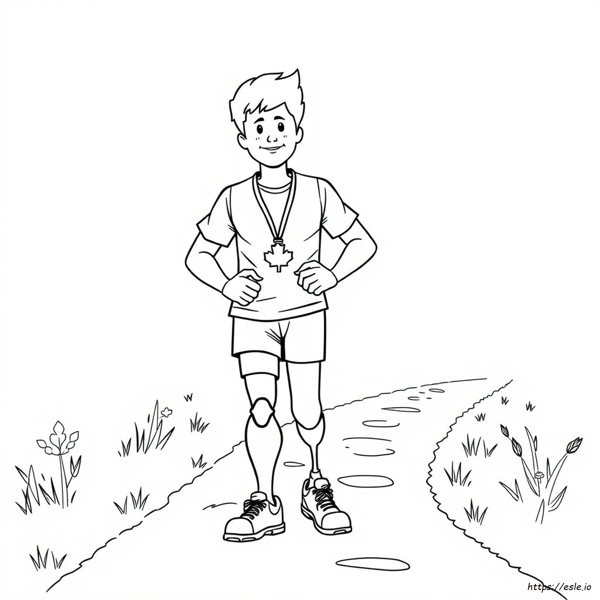 Printable Terry Fox Coloring Page
