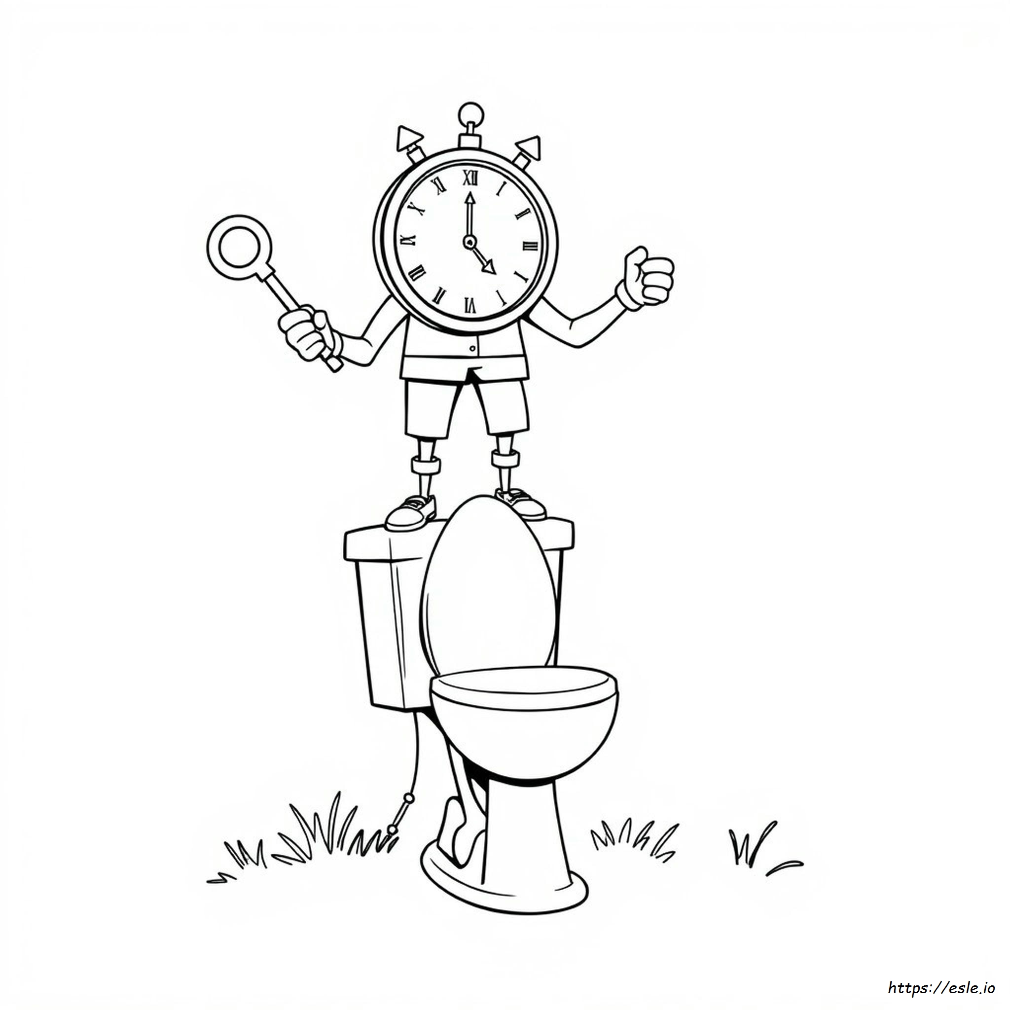 Clock Man Titan Skibidi Toilet Para Colorir