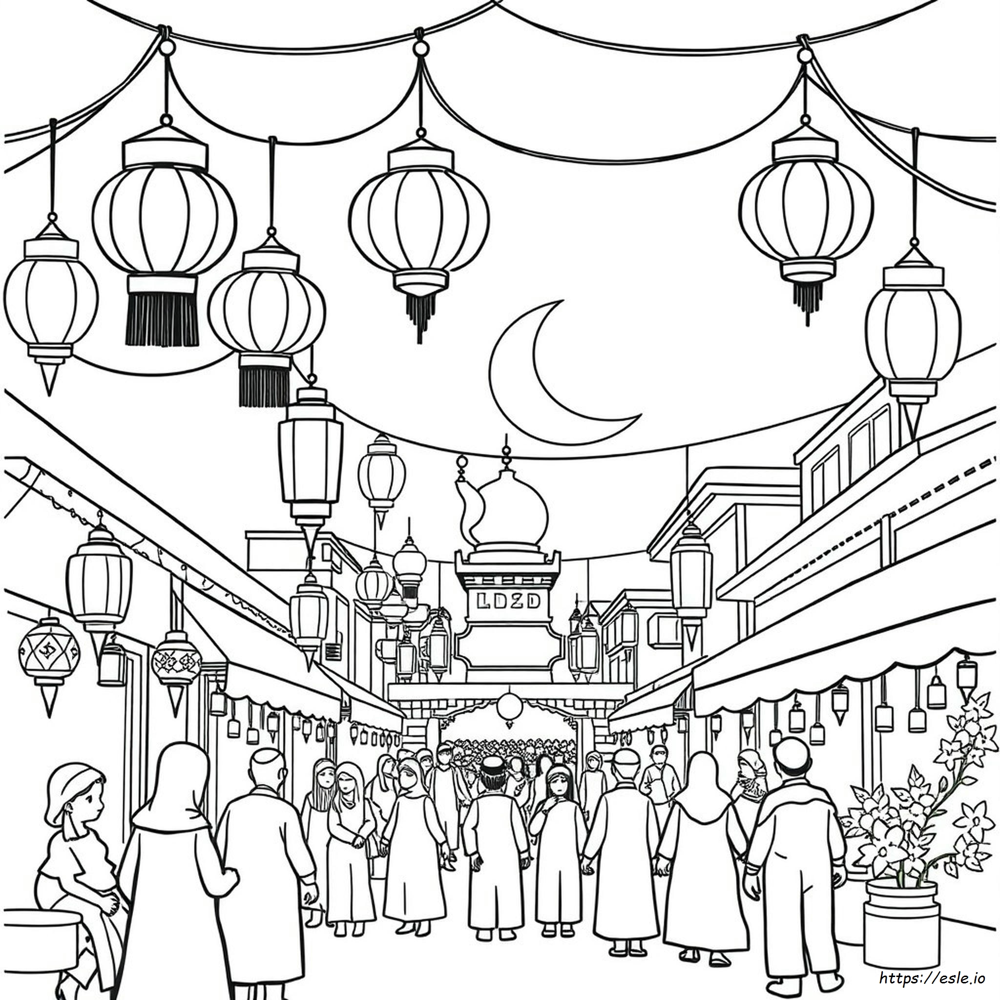 Eid Mubarak Coloring Pages Free
