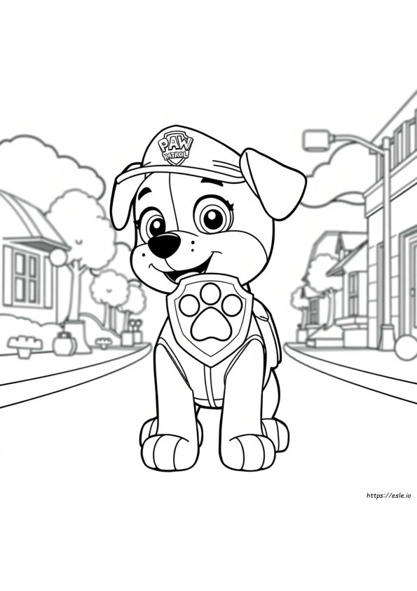 Paw Patrol Badge Coloring