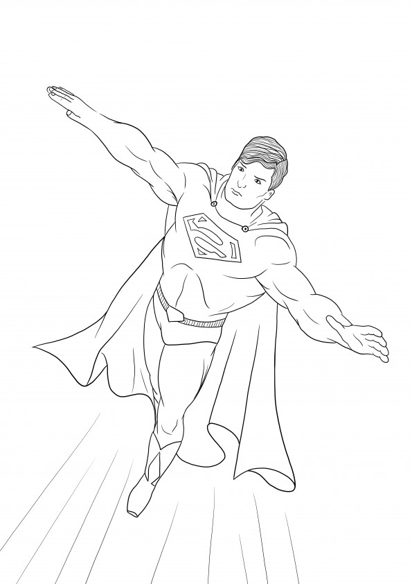 Super man from marvel stories to color and print for free image