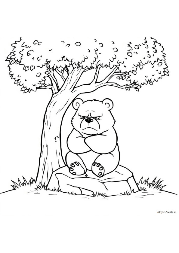Pagina Da Colorare Orso Imbronciato