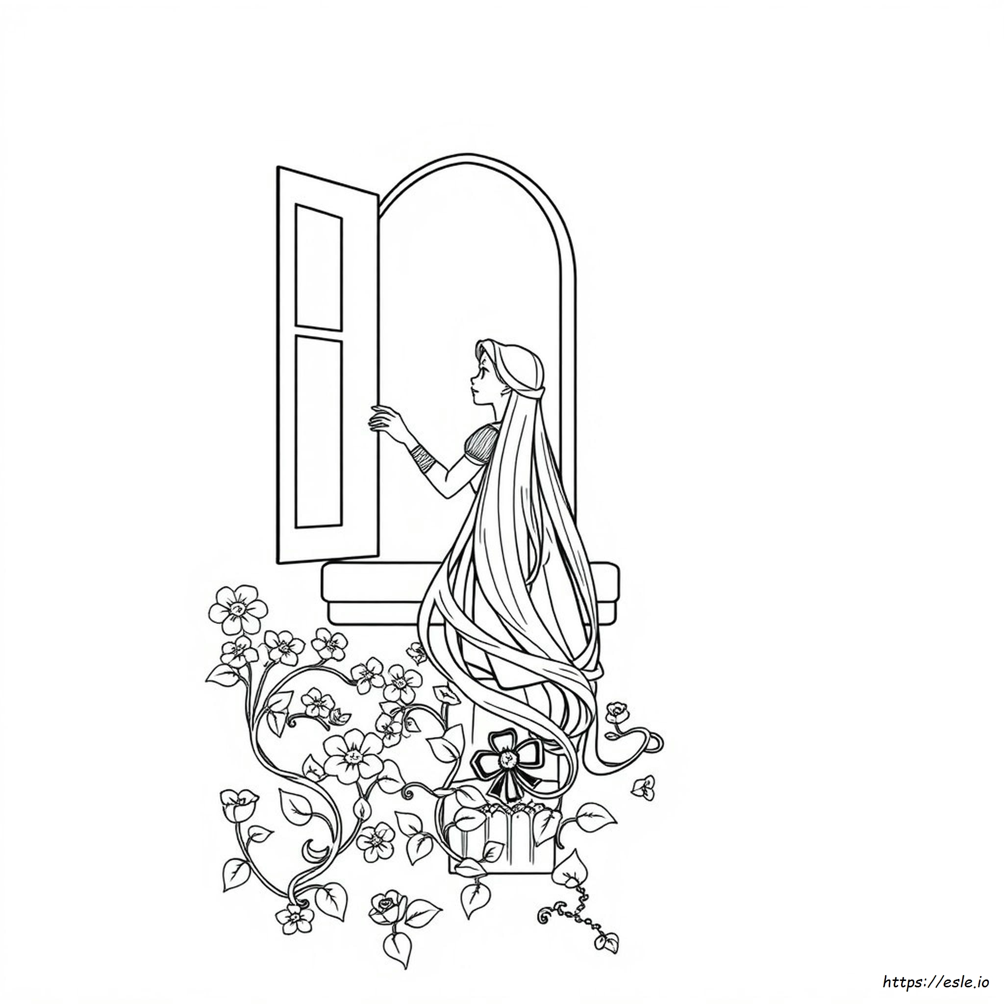 Princess Rapunzel Coloring Page