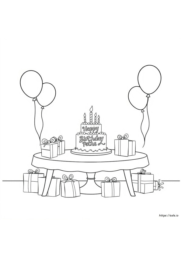 Birthday Pages To Color
