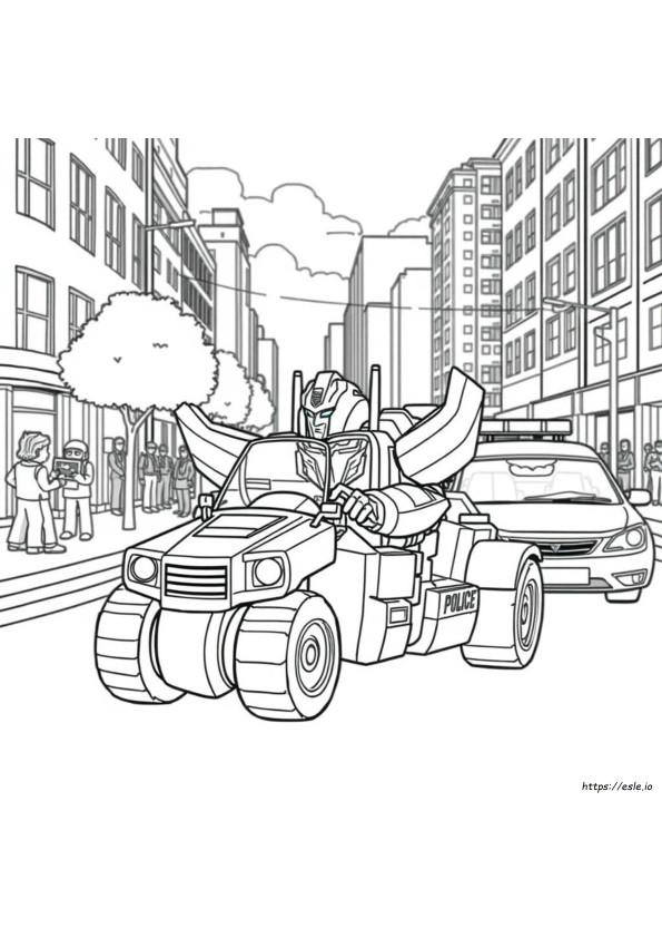 Chase Transformer Coloring Page