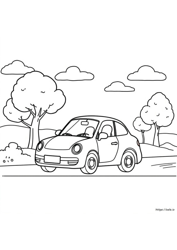 Gambar Mewarnai Mobil Untuk Balita