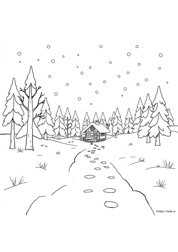 Snow Coloring Pages For Kids