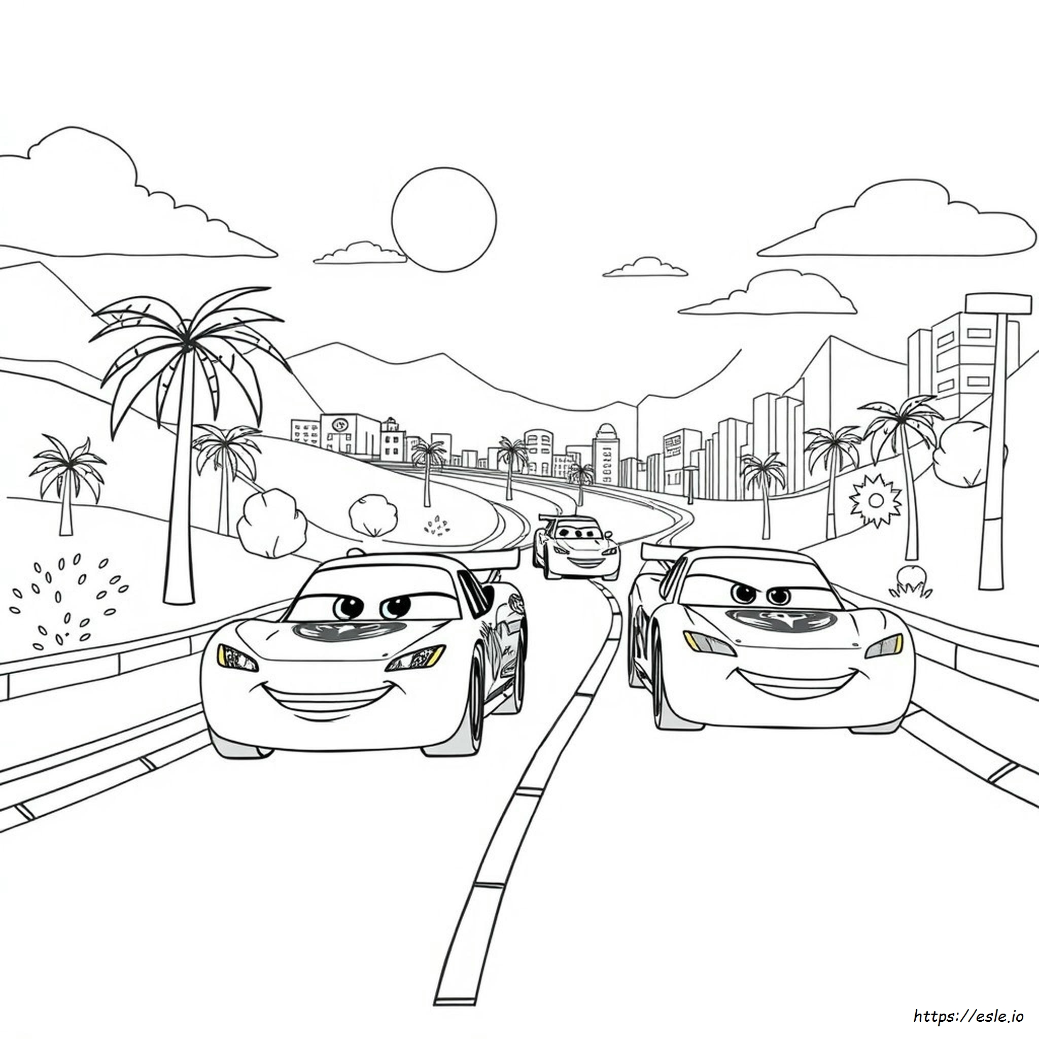 Pixar Cars Coloring Sheets - Free Printable Page