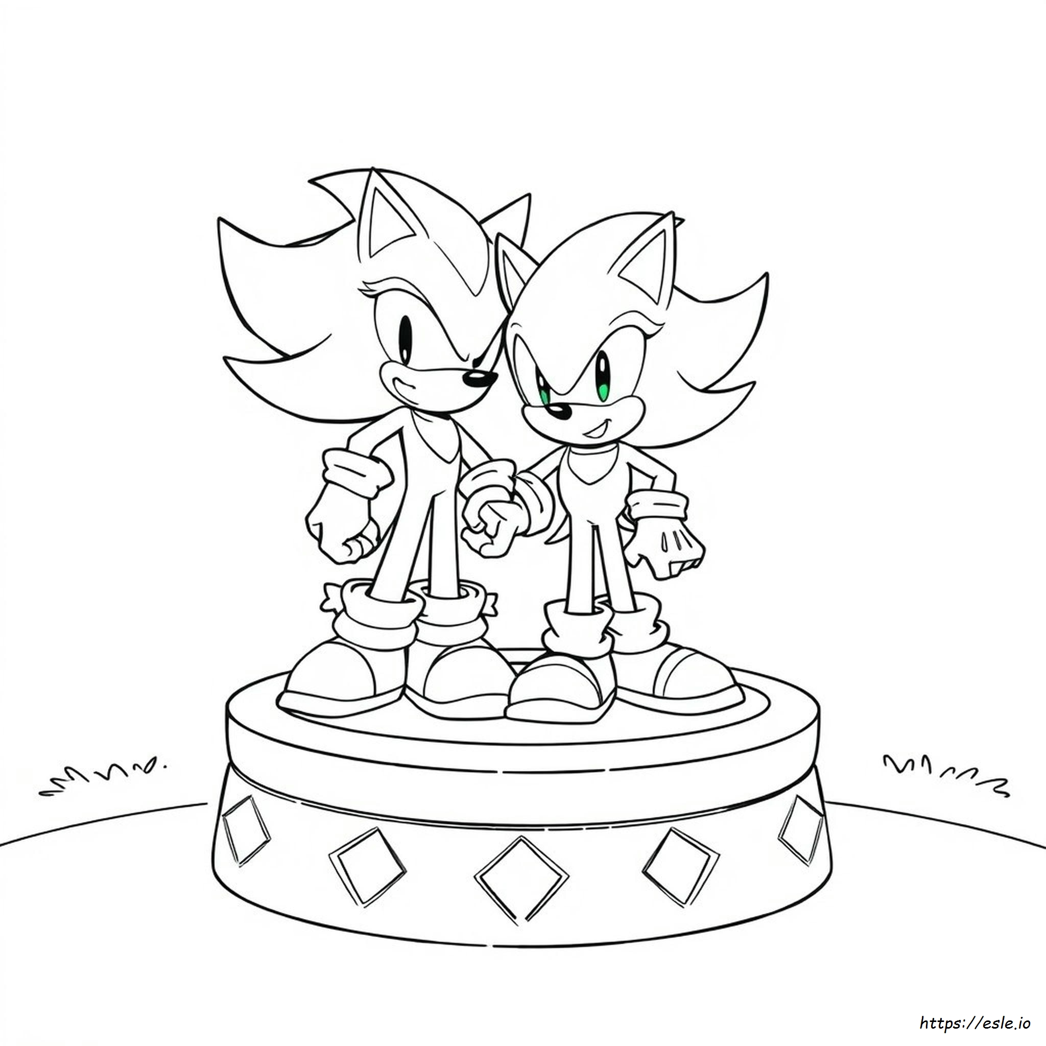 Sonic E Shadow Da Colorare