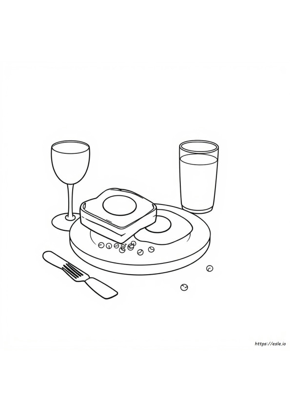 Breakfast Coloring Sheets