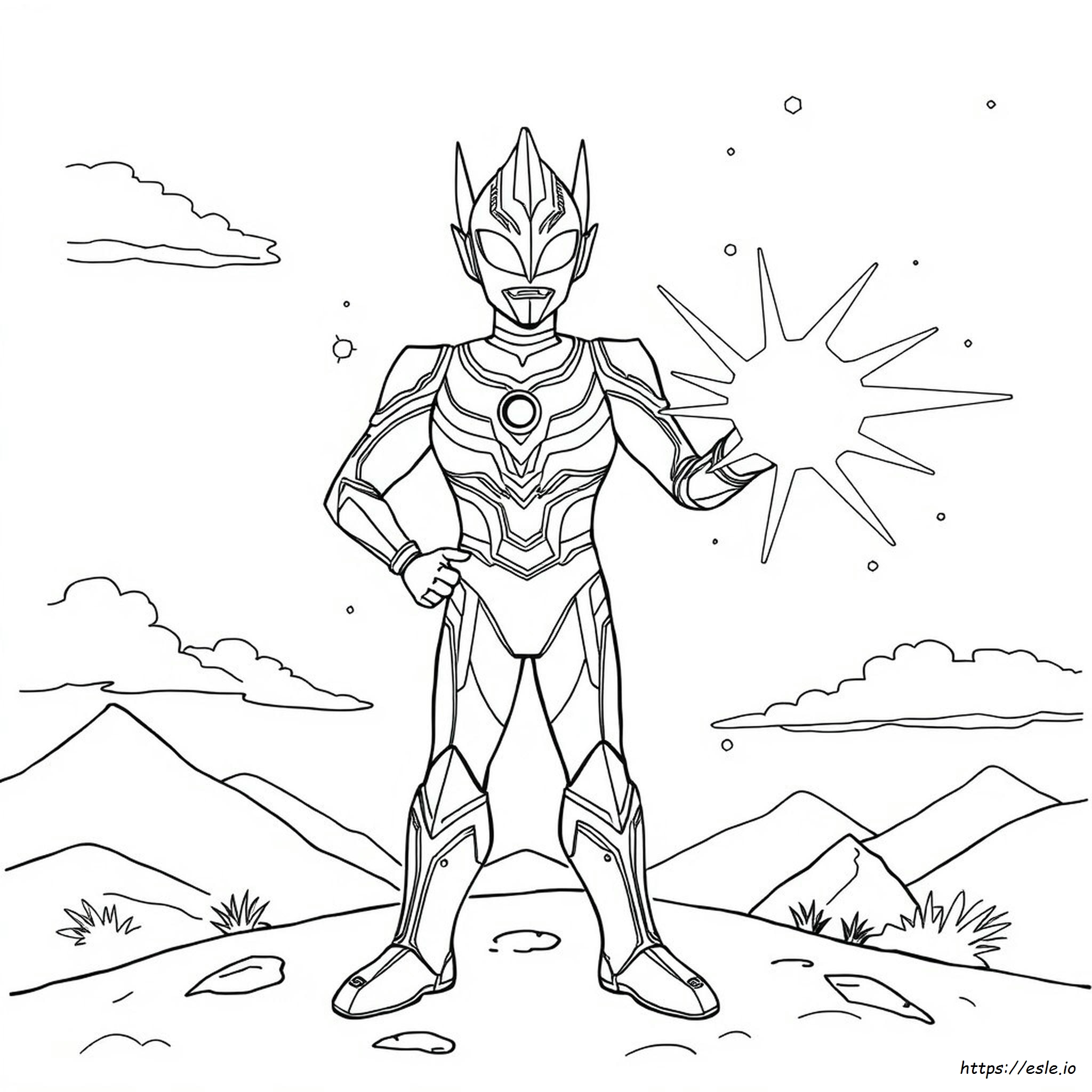 Ultraman Ausmalbild zum Ausdrucken Kostenlos