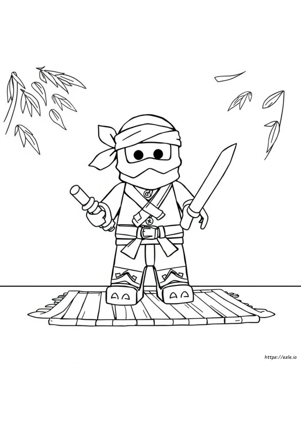 Ninja Gingerbread Man Coloring Page