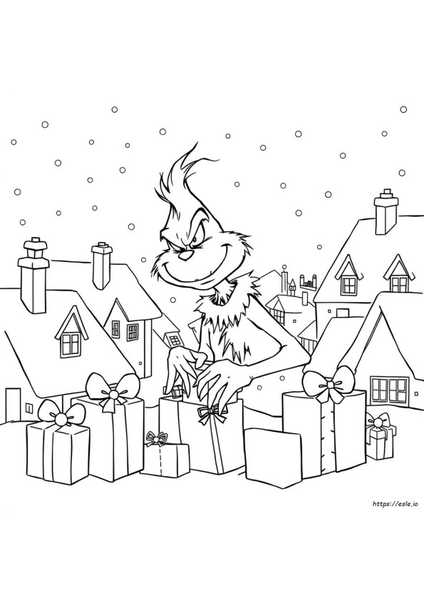 The Grinch Colouring In