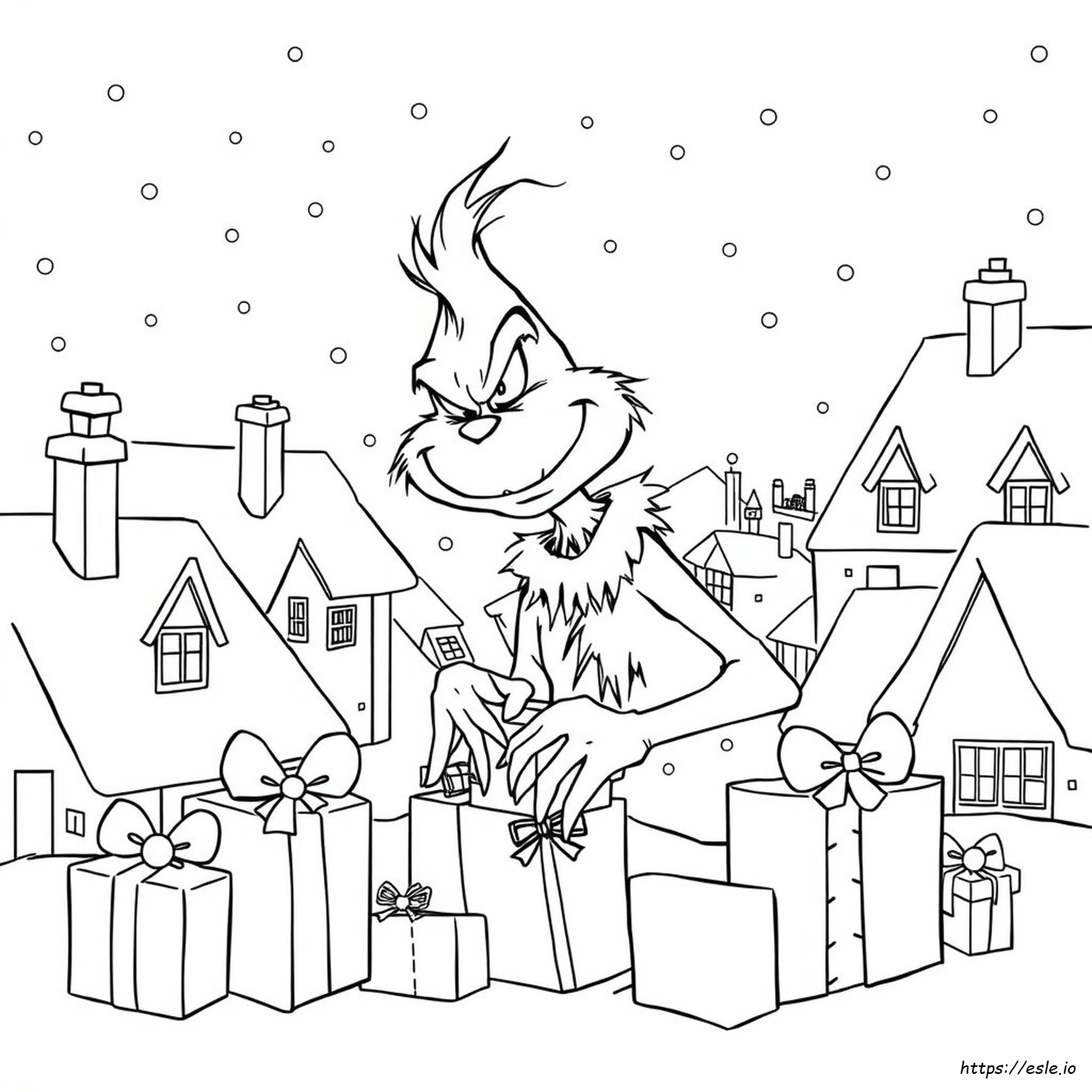 The Grinch Colouring In