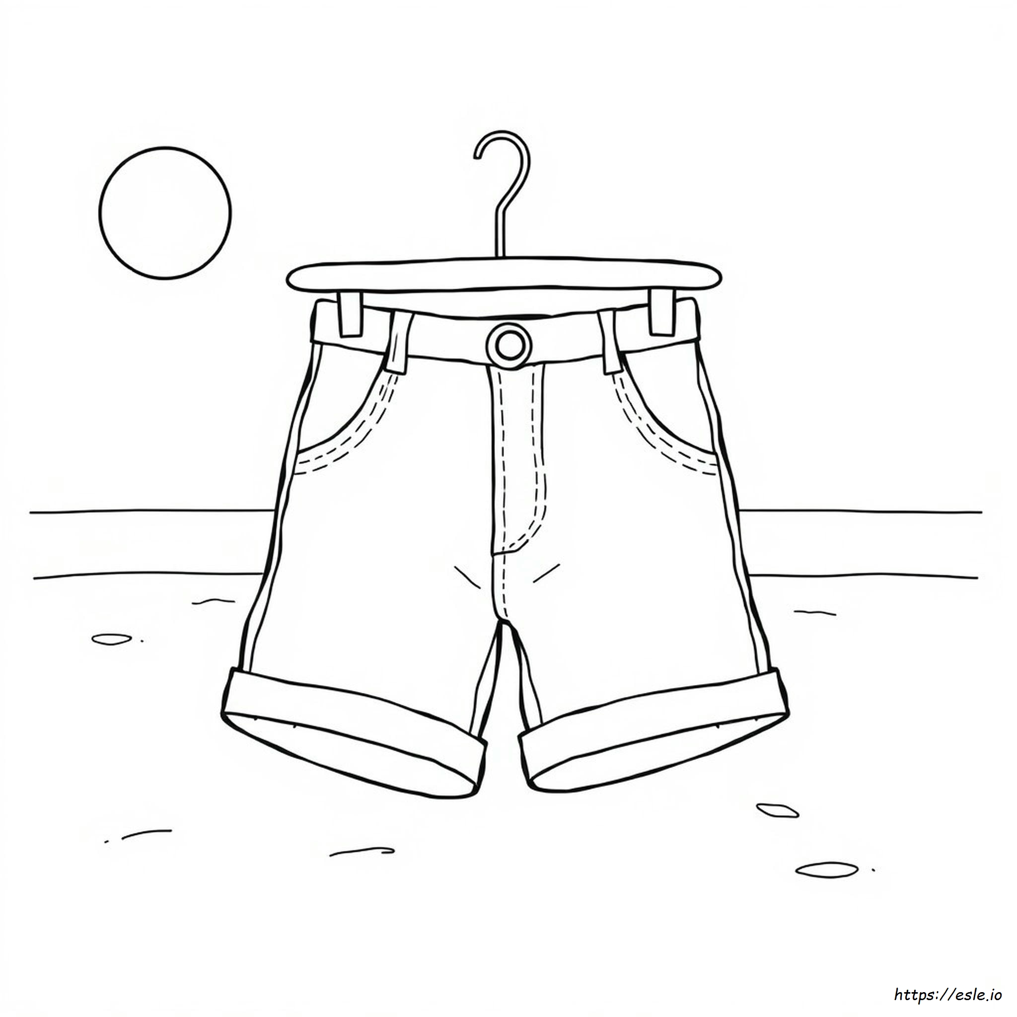 Shorts Colouring Pages - Free Printable Summer Fun