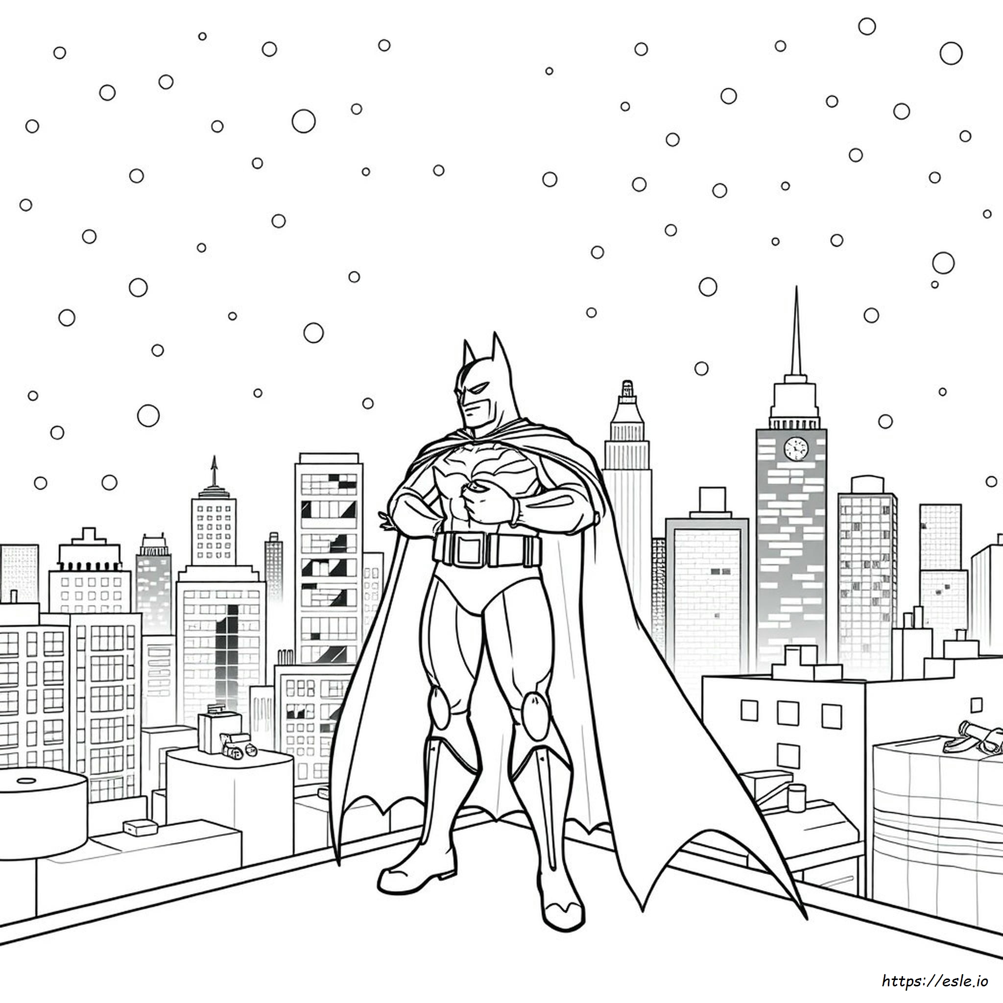Batman Christmas Coloring Sheet