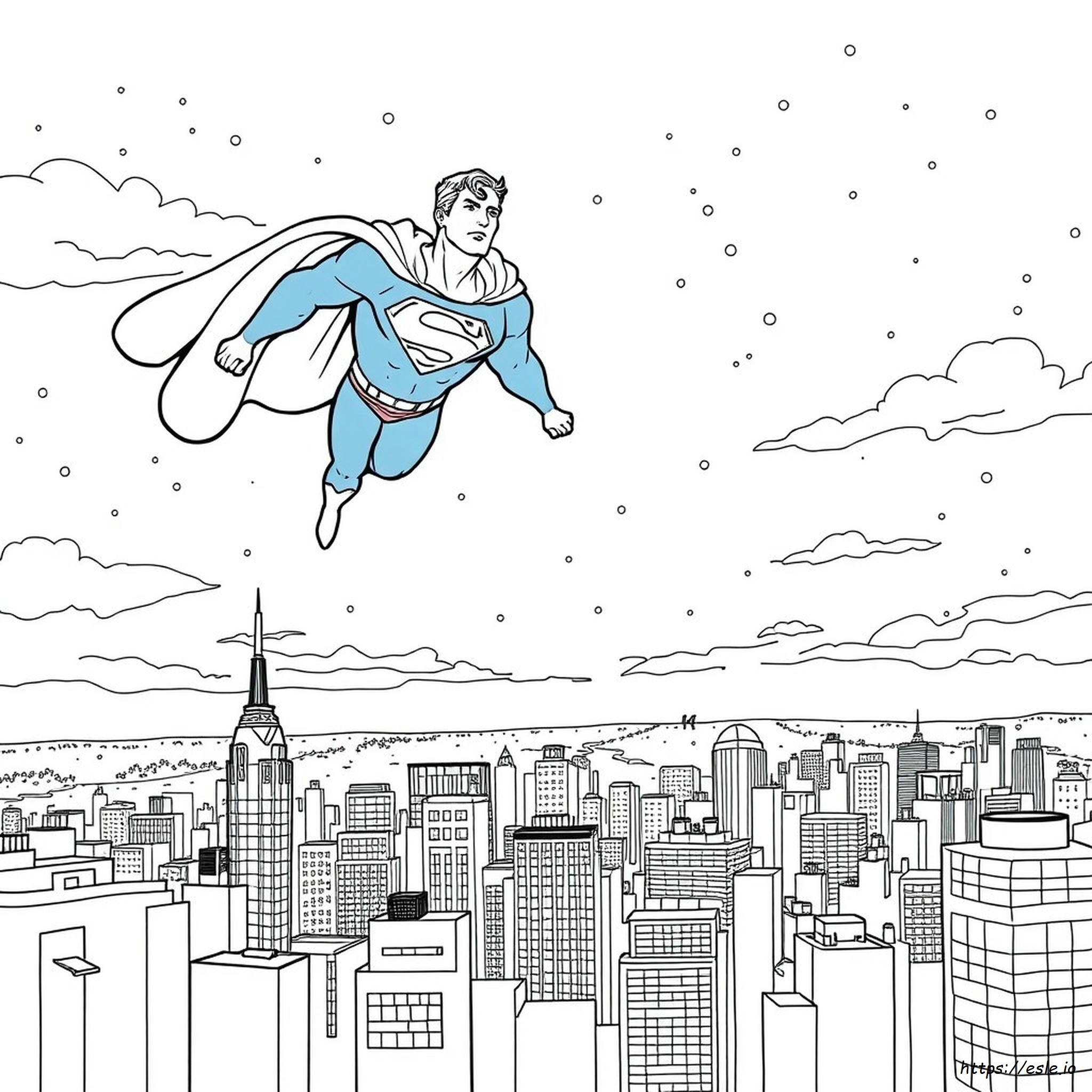 Gambar Mewarnai Superman Realistik