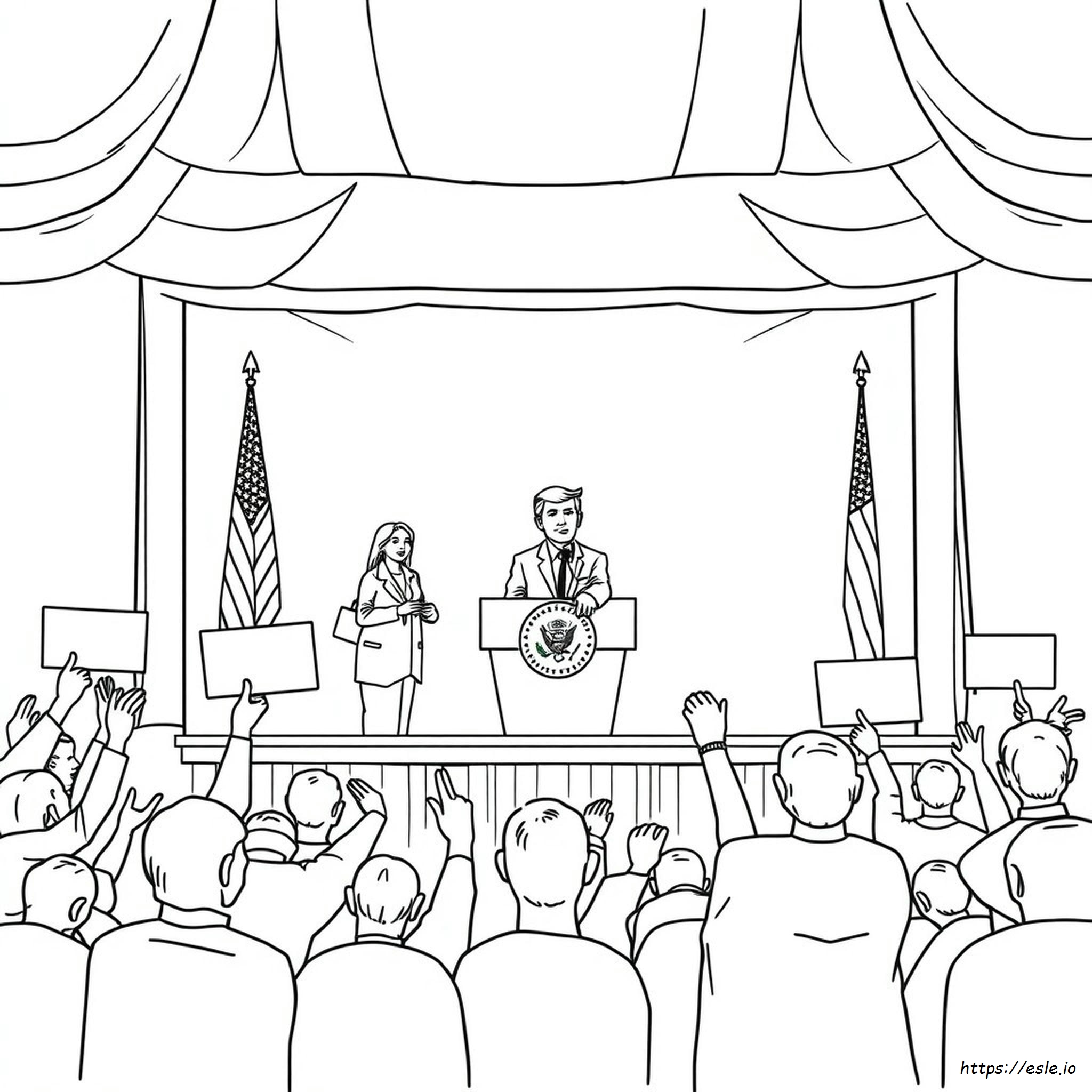 Desenho Para Colorir Eleições Presidenciais