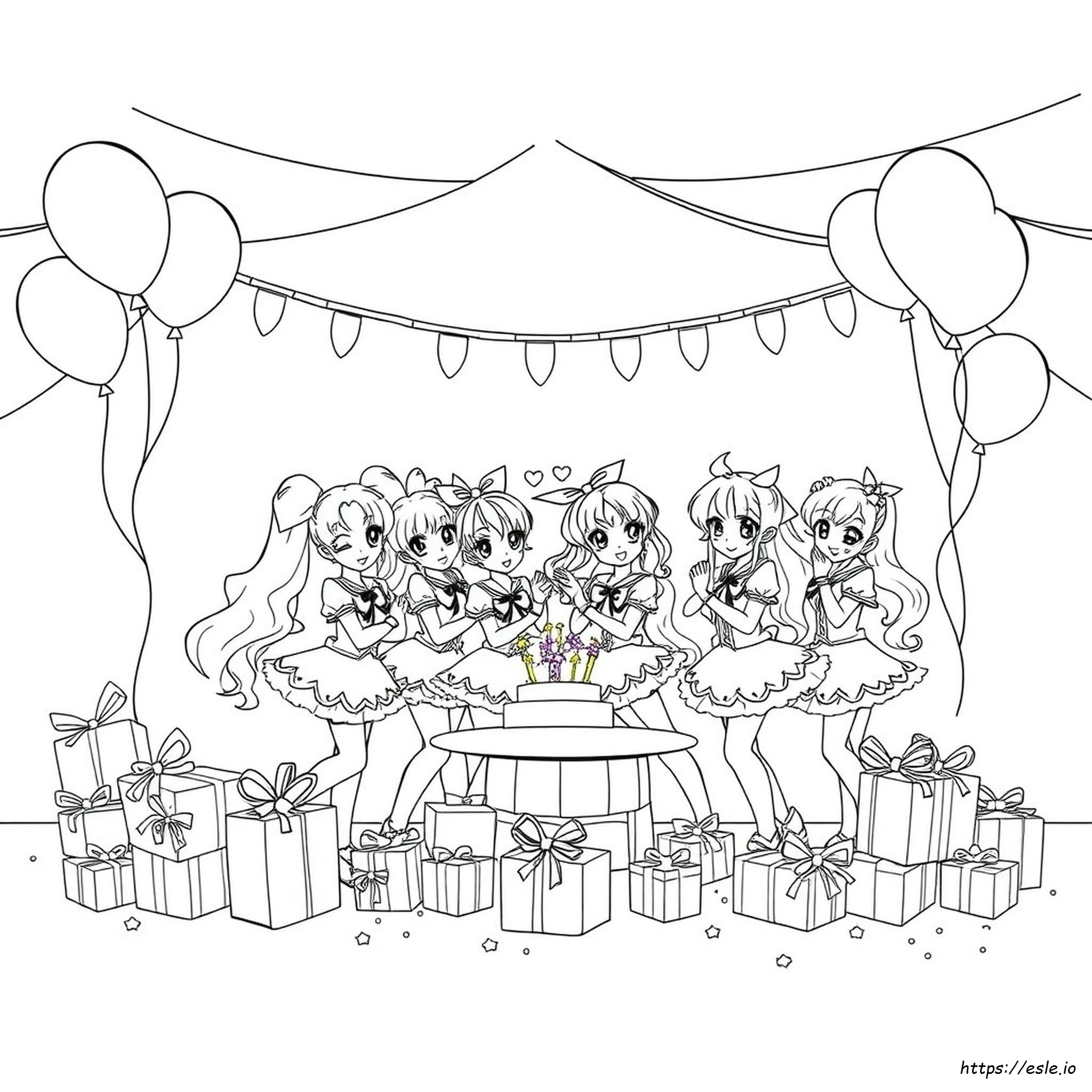 Delicious Party Precure Coloring Pages