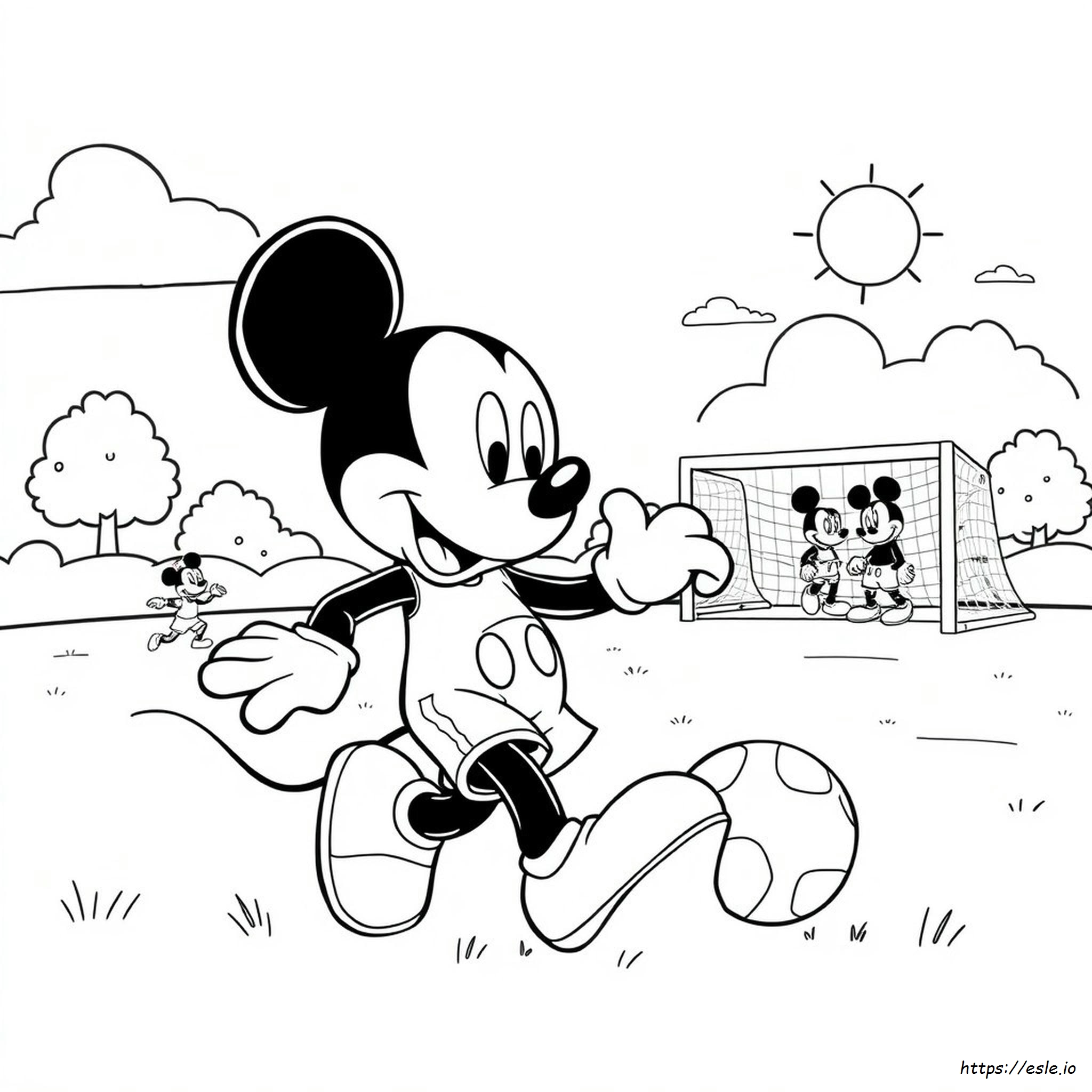 Mickey Mouse Sports Coloring Page - Free Printable PDF