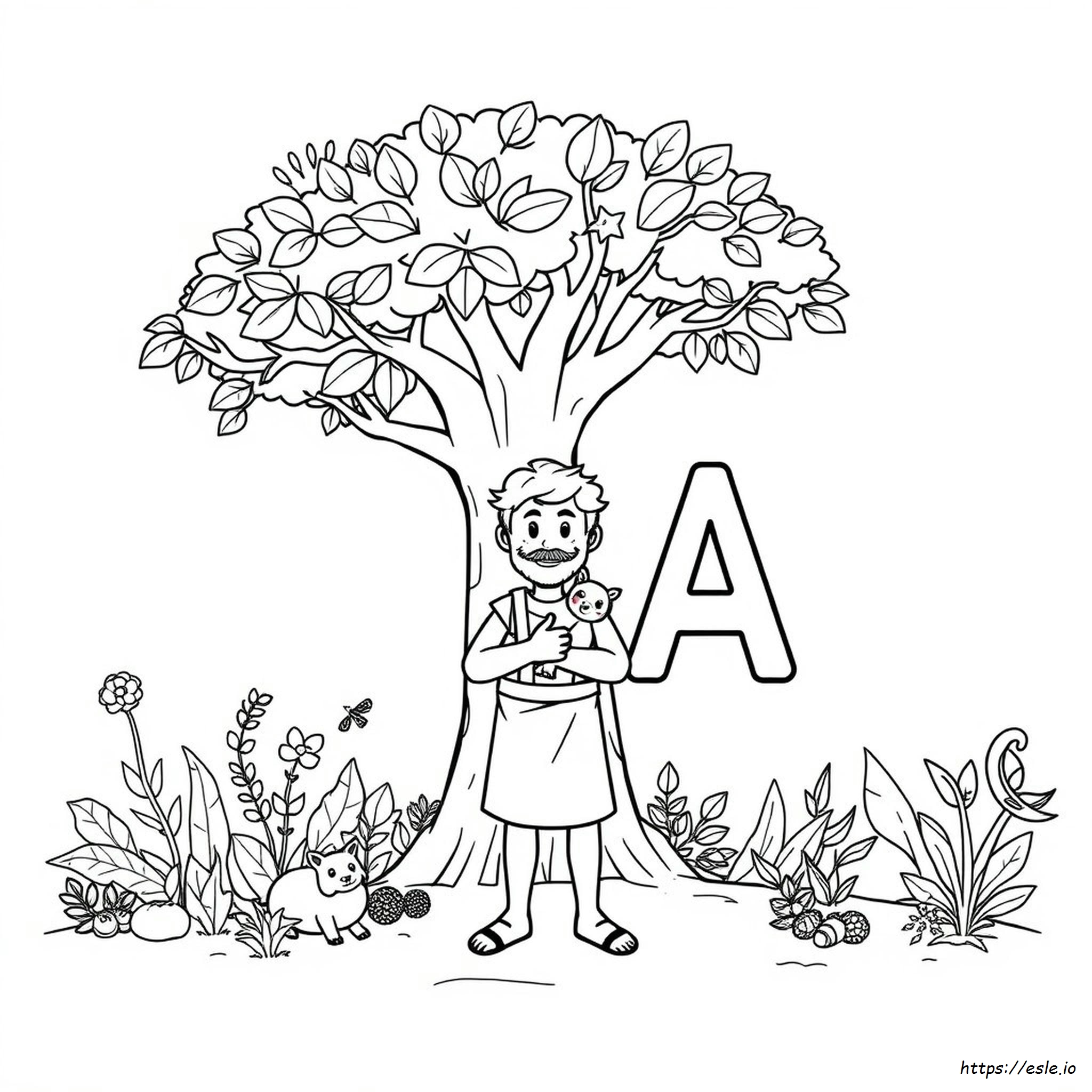A Is For Adam Coloring Pages
