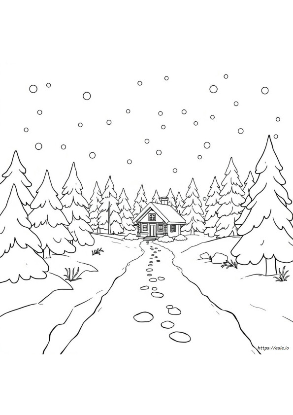 Printable Coloring Pages Of Winter Scenes