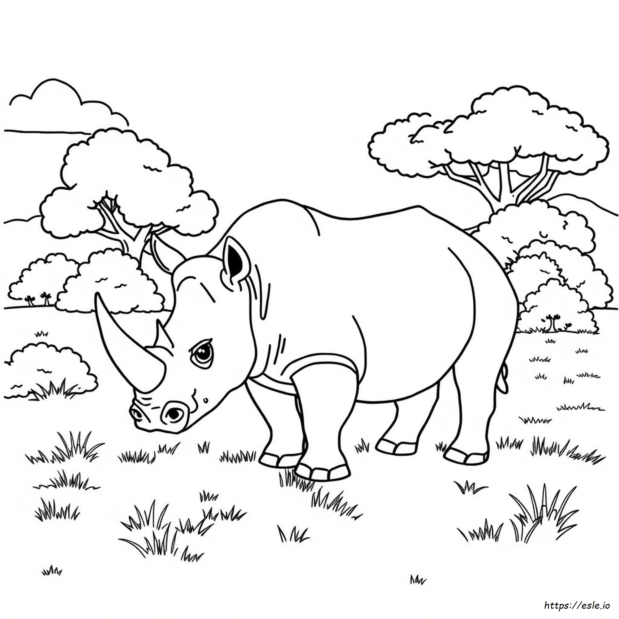 Rhino Coloring Pages - Free Printable Activity