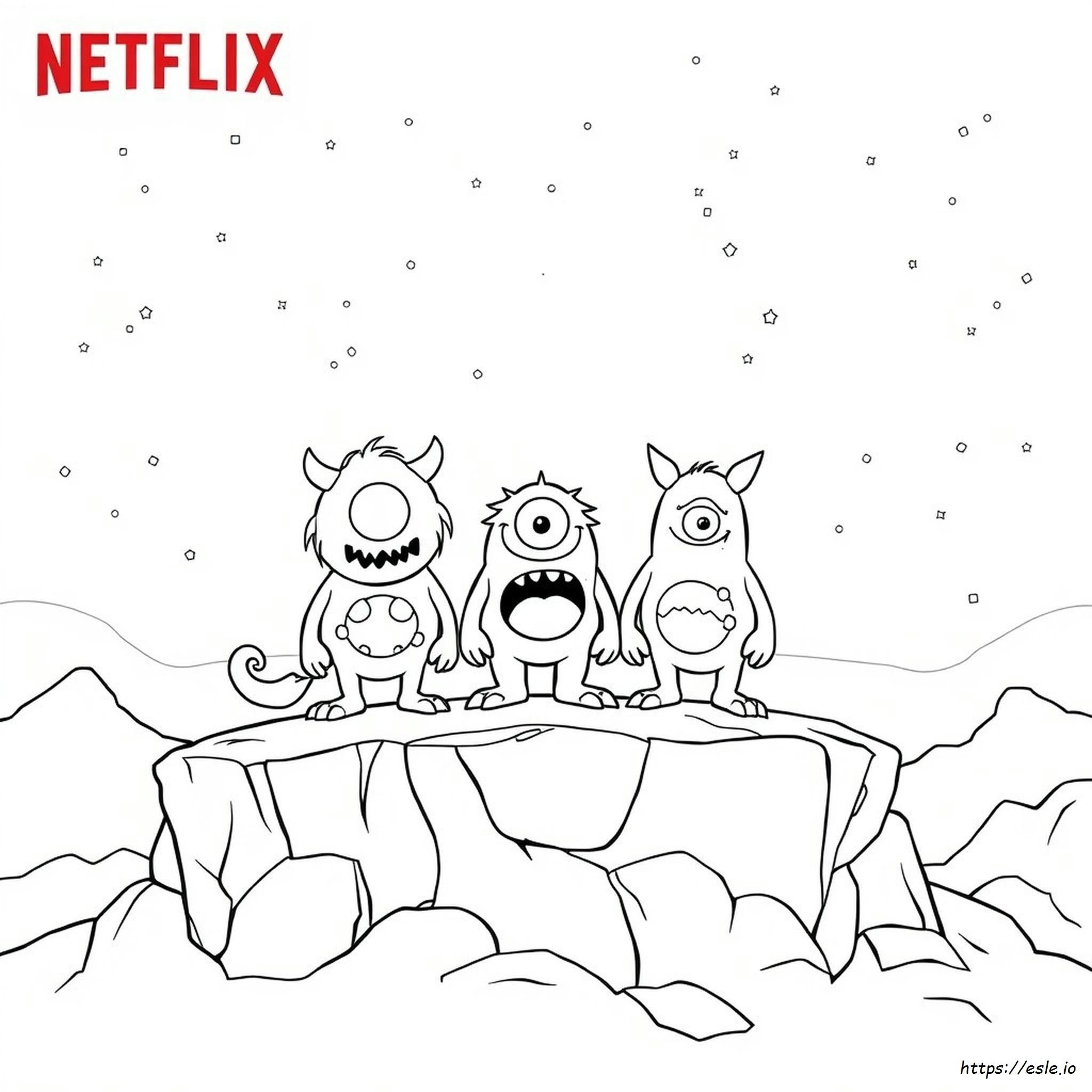 Netflix Super Monsters Printable Coloring Page
