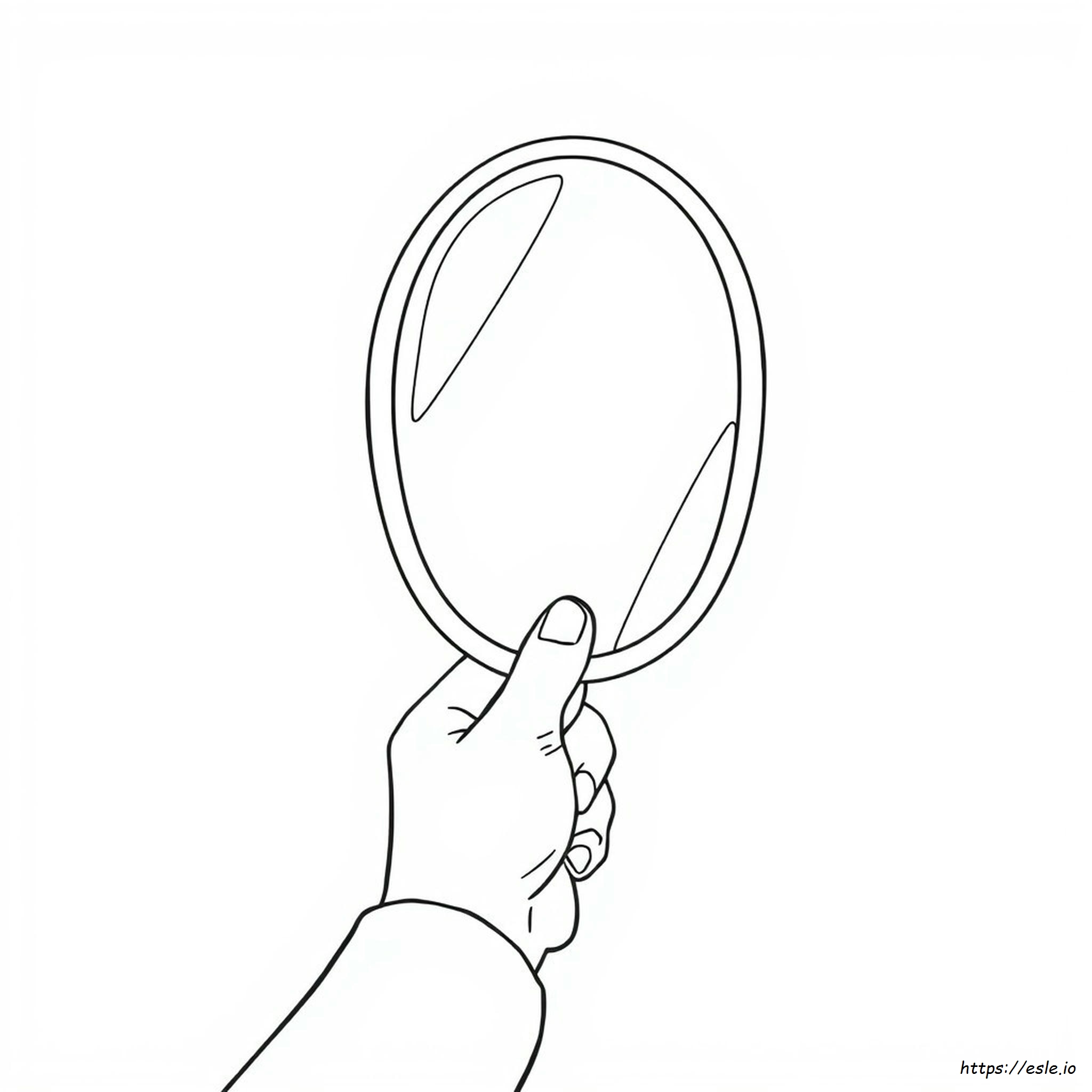Hand Held Mirror Coloring Page - Free Printable for Kids
