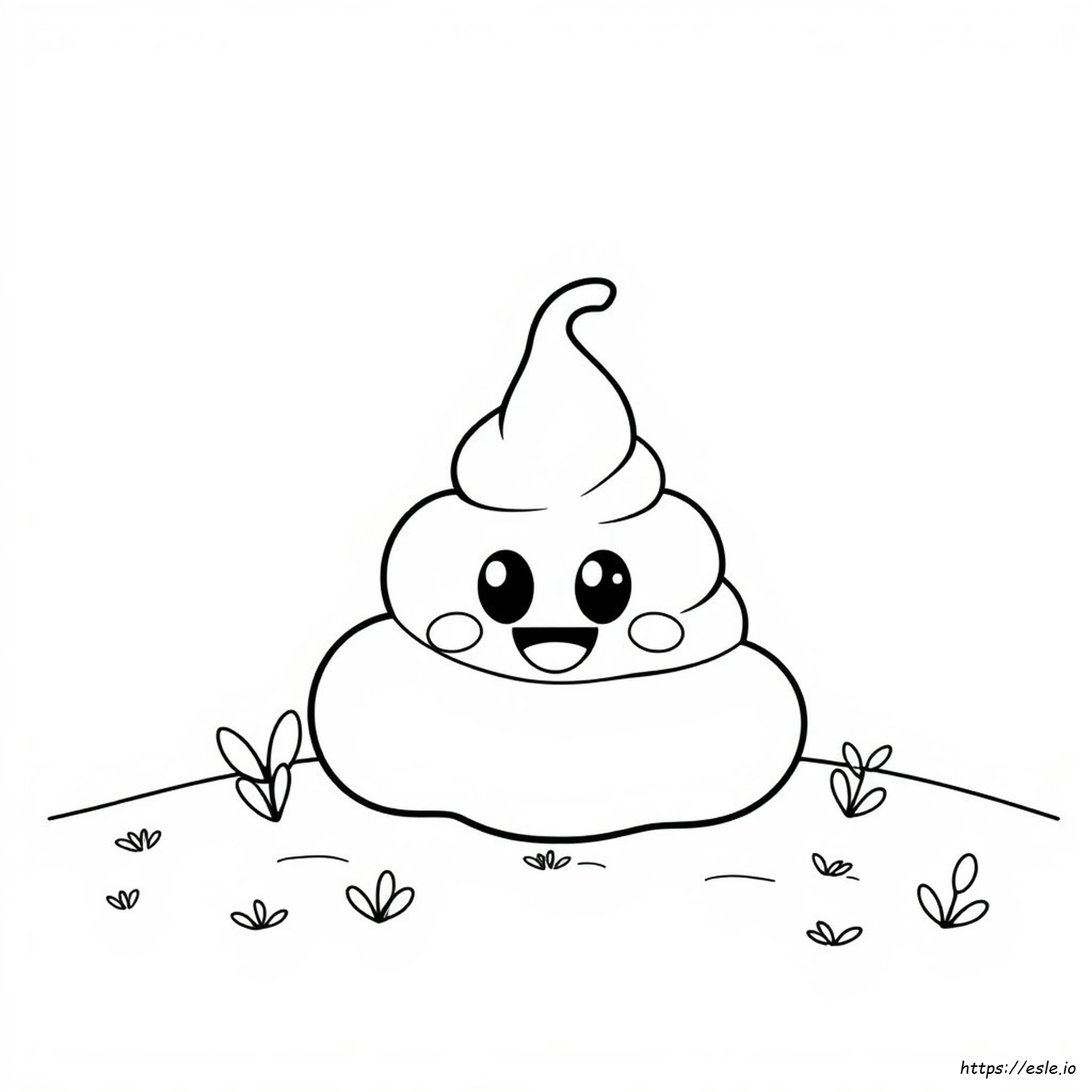 Cute Poop Coloring Pages