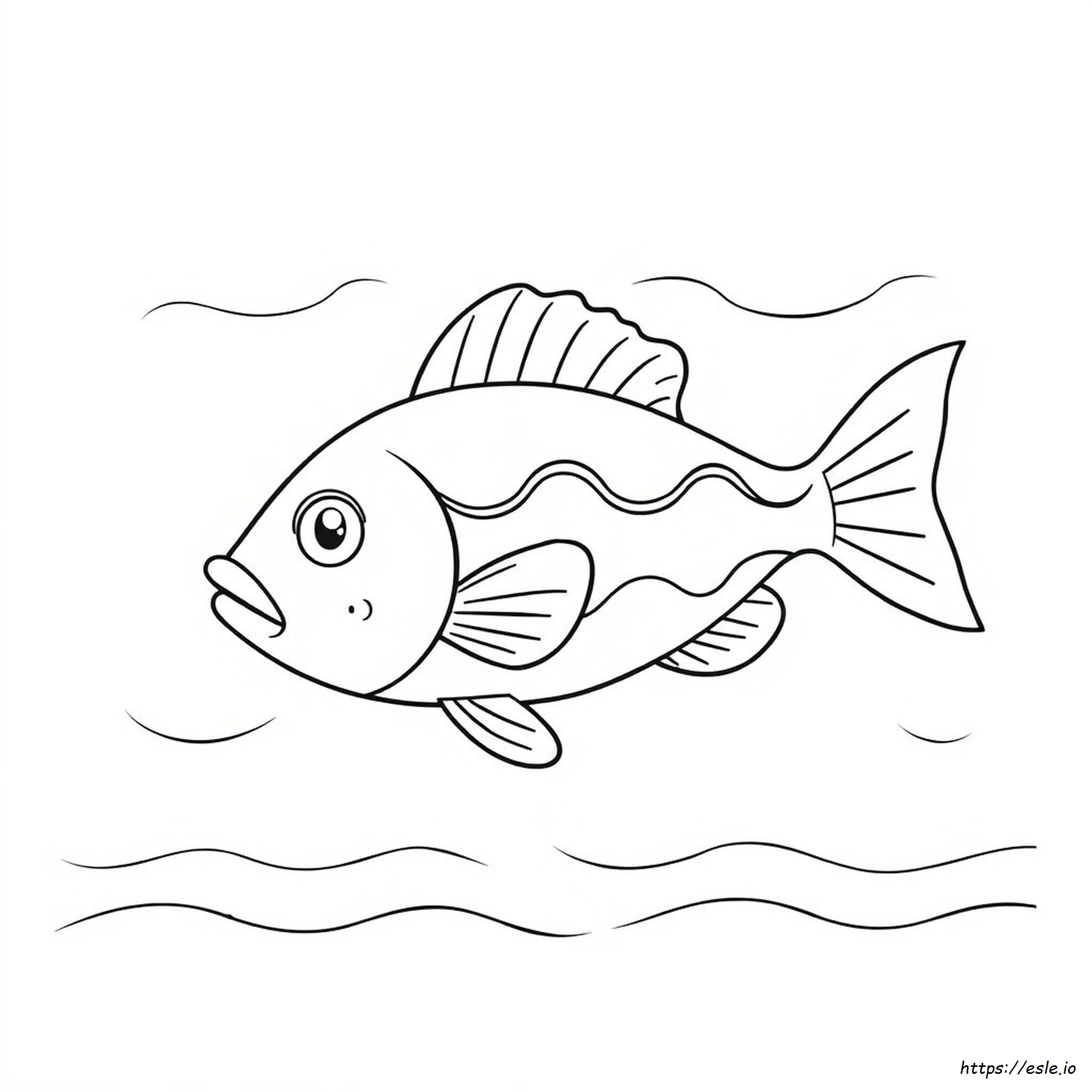 Outline Ikan Gratis Untuk Dicetak