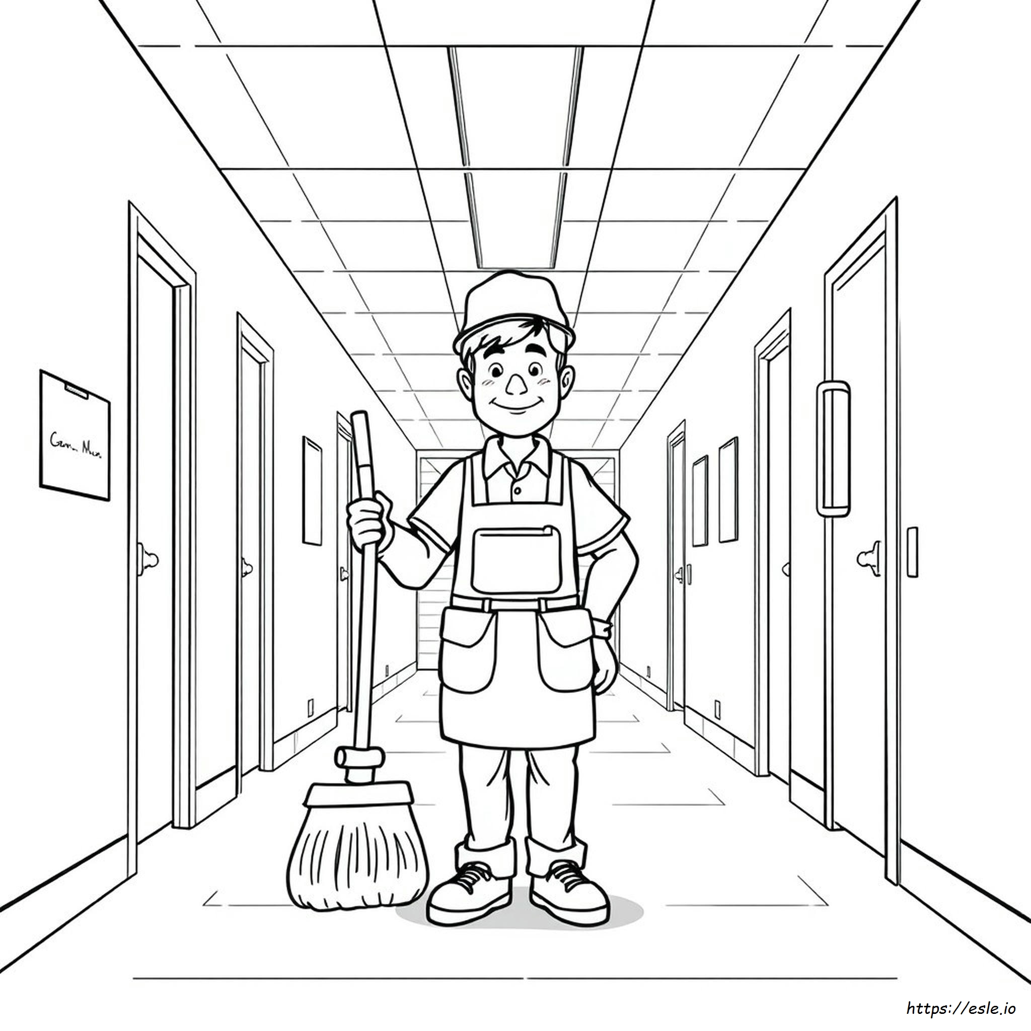 Desenho De Agradecimento Ao Zelador Para Colorir