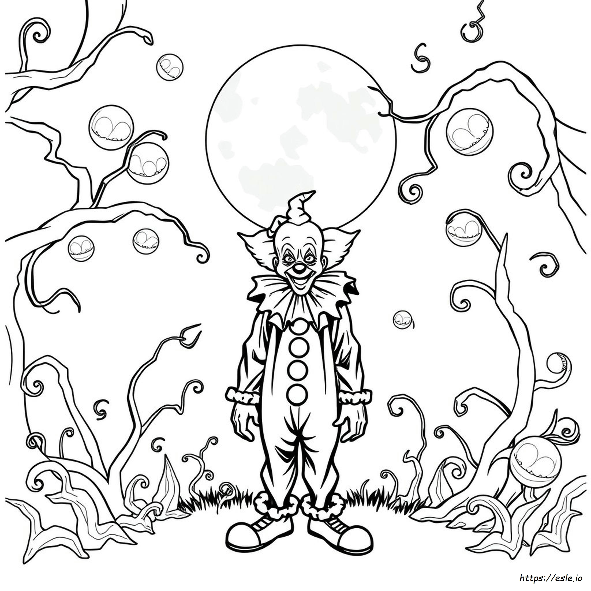 Free Printable Scary Clown Coloring Pages