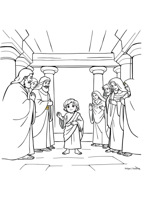 Jezus Verloren In De Tempel Kleurplaat
