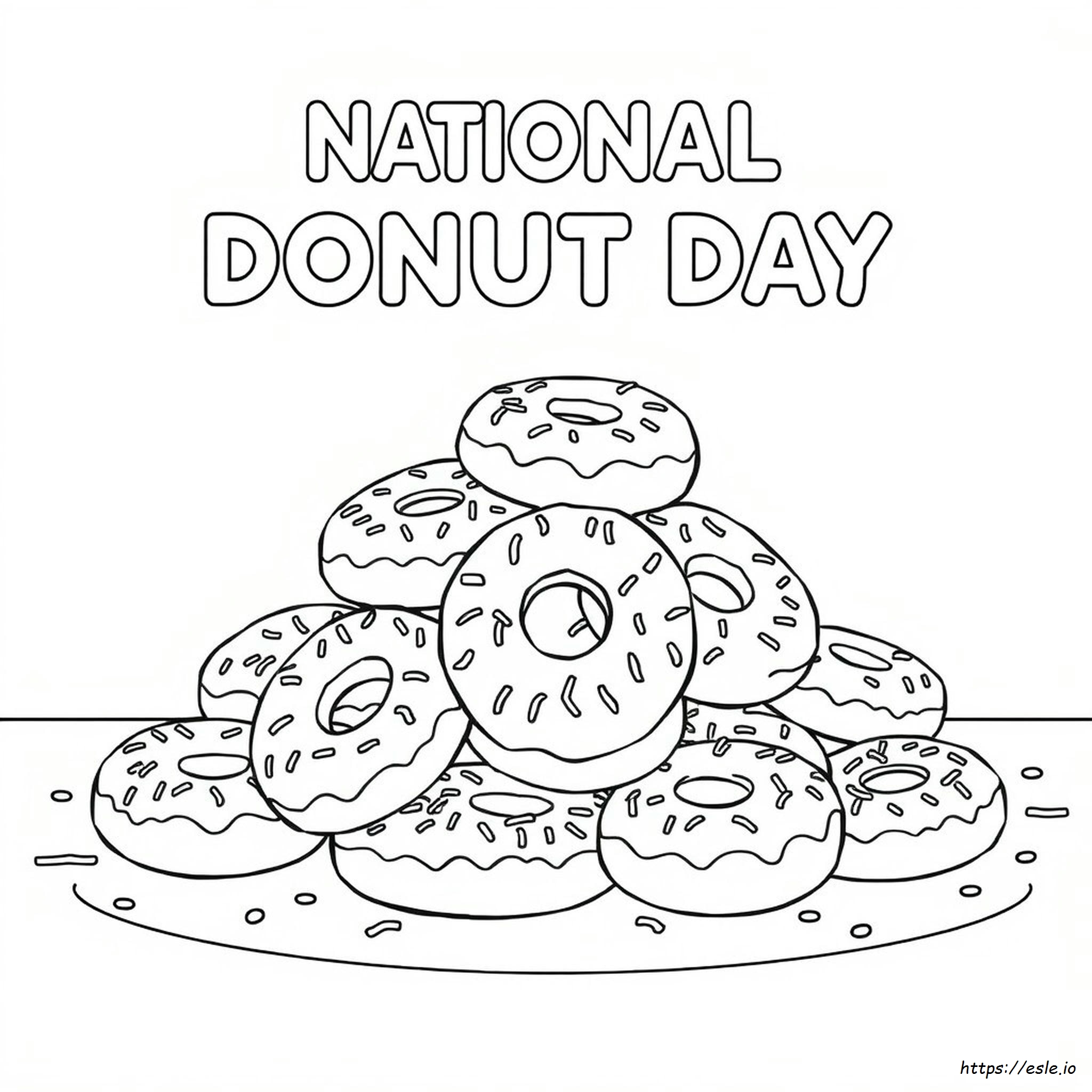 National Donut Day Coloring Page - Free Printable