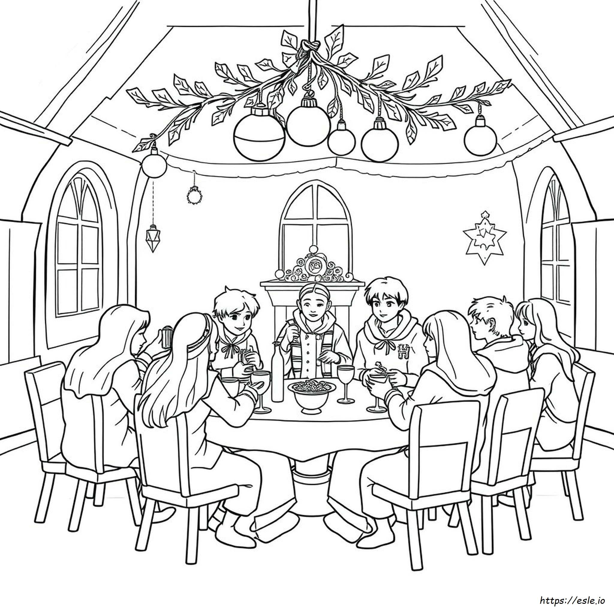 Printable Harry Potter Christmas Coloring Pages