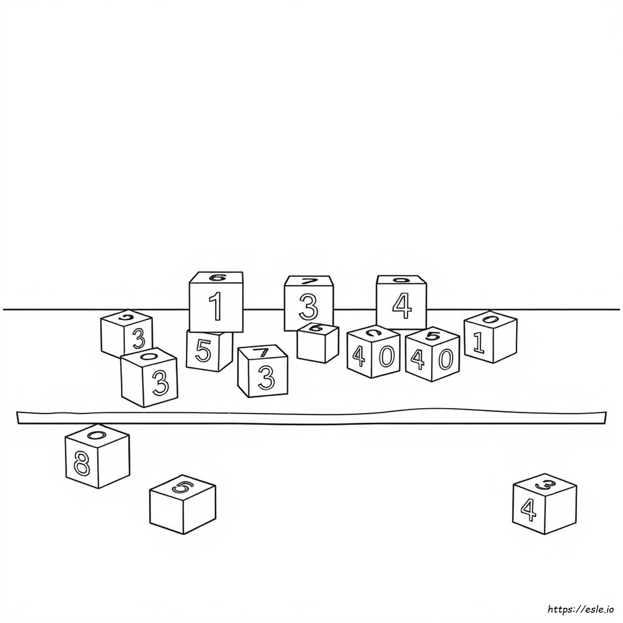 Free Number Blocks Coloring Page - Printable PDF
