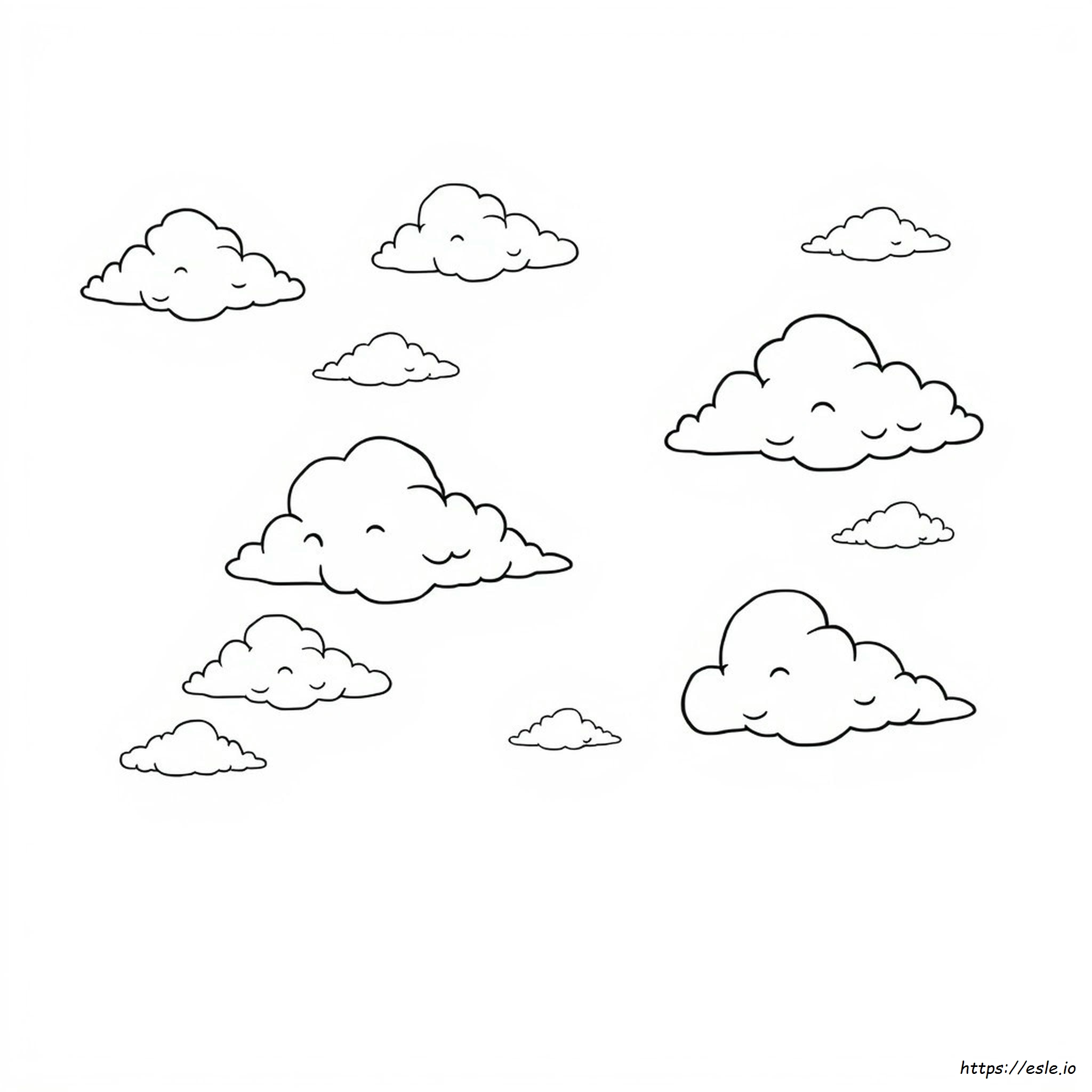 Disegni da Colorare Nuvole - Gratis da Stampare