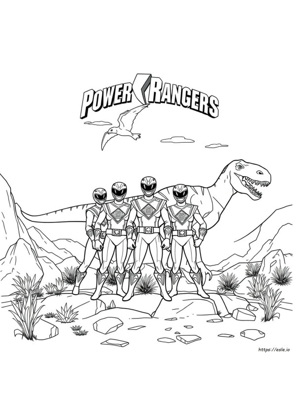 Power Rangers Dino Charge Para Colorir