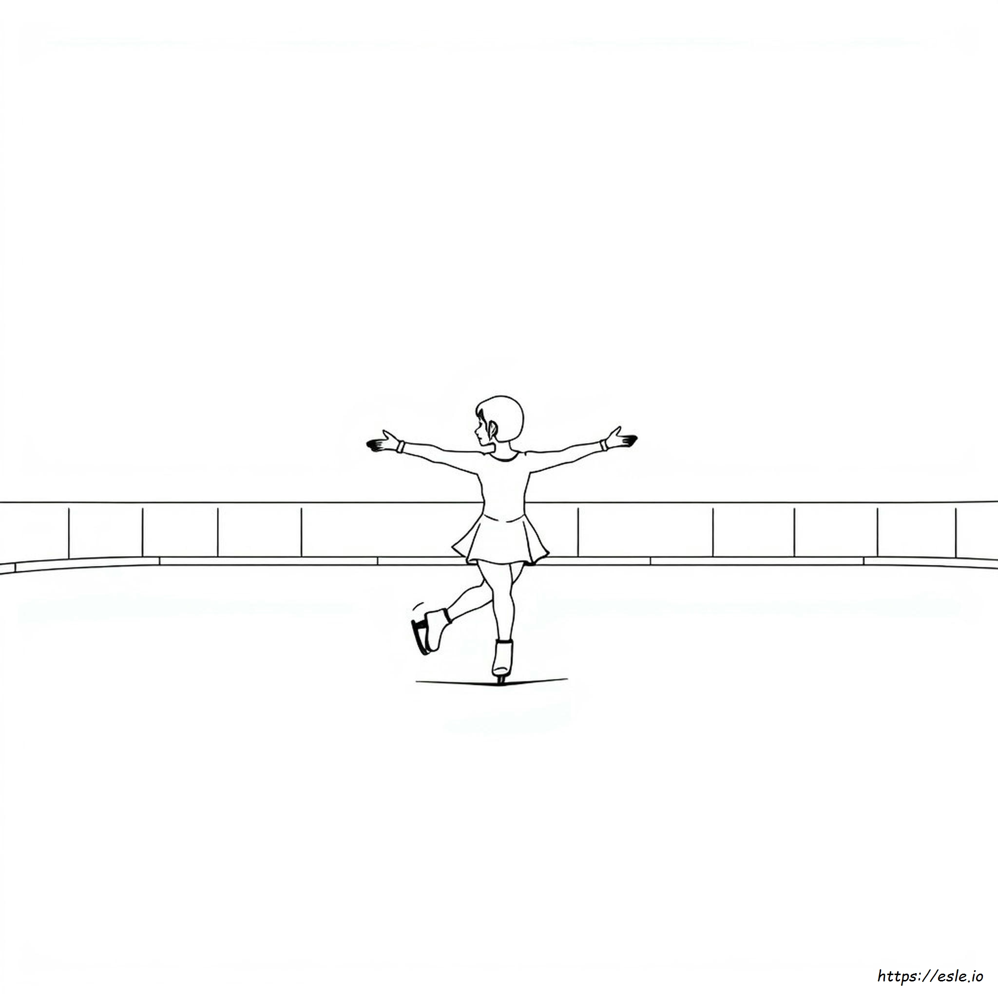 Figure Skater Coloring Page - Free Printable PDF