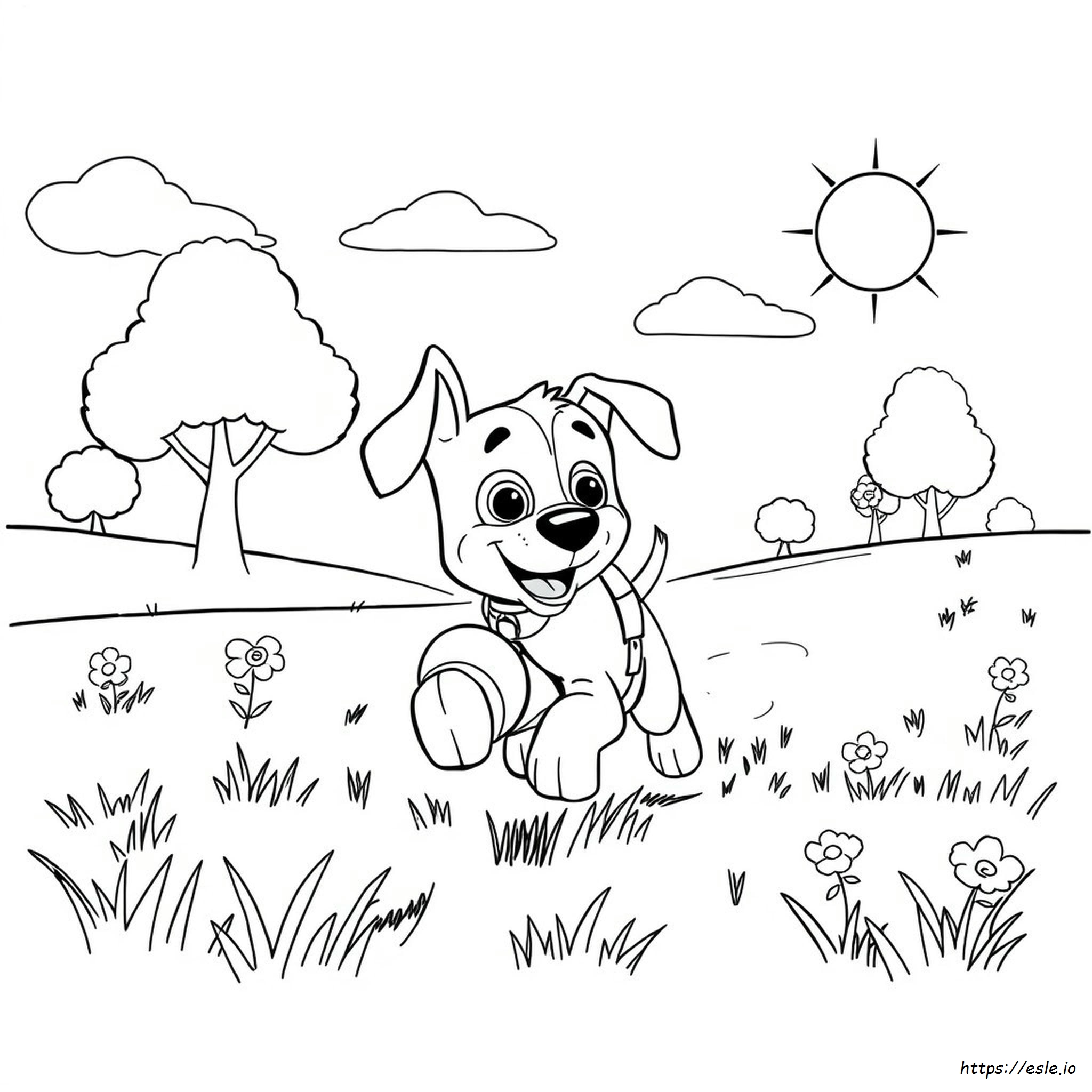 Mighty Pup Chase Színező Lap - Ingyenes Kifestő PDF